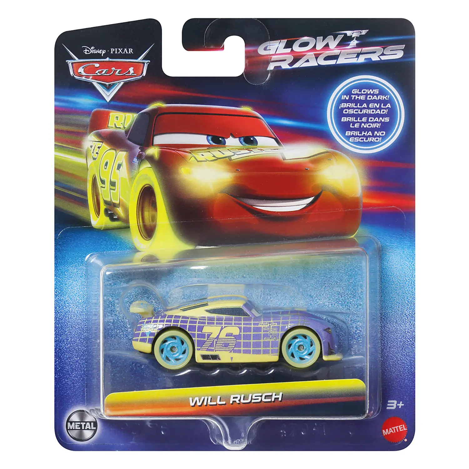 Disney Pixar Cars Glow Racers - Will Rusch - modellini
