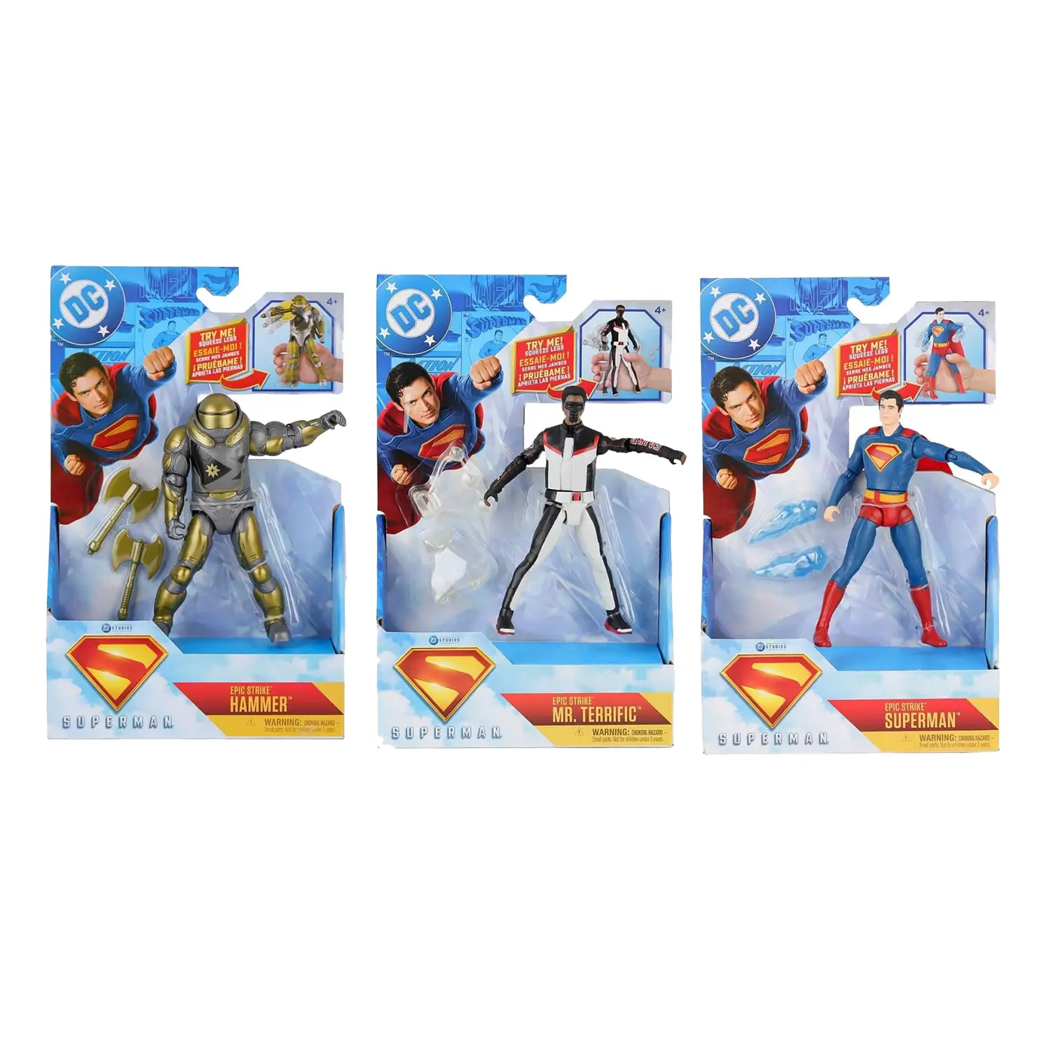 DC Comics Epic Strike Superman Action Figure 15 cm Originale - action figures ed accessori