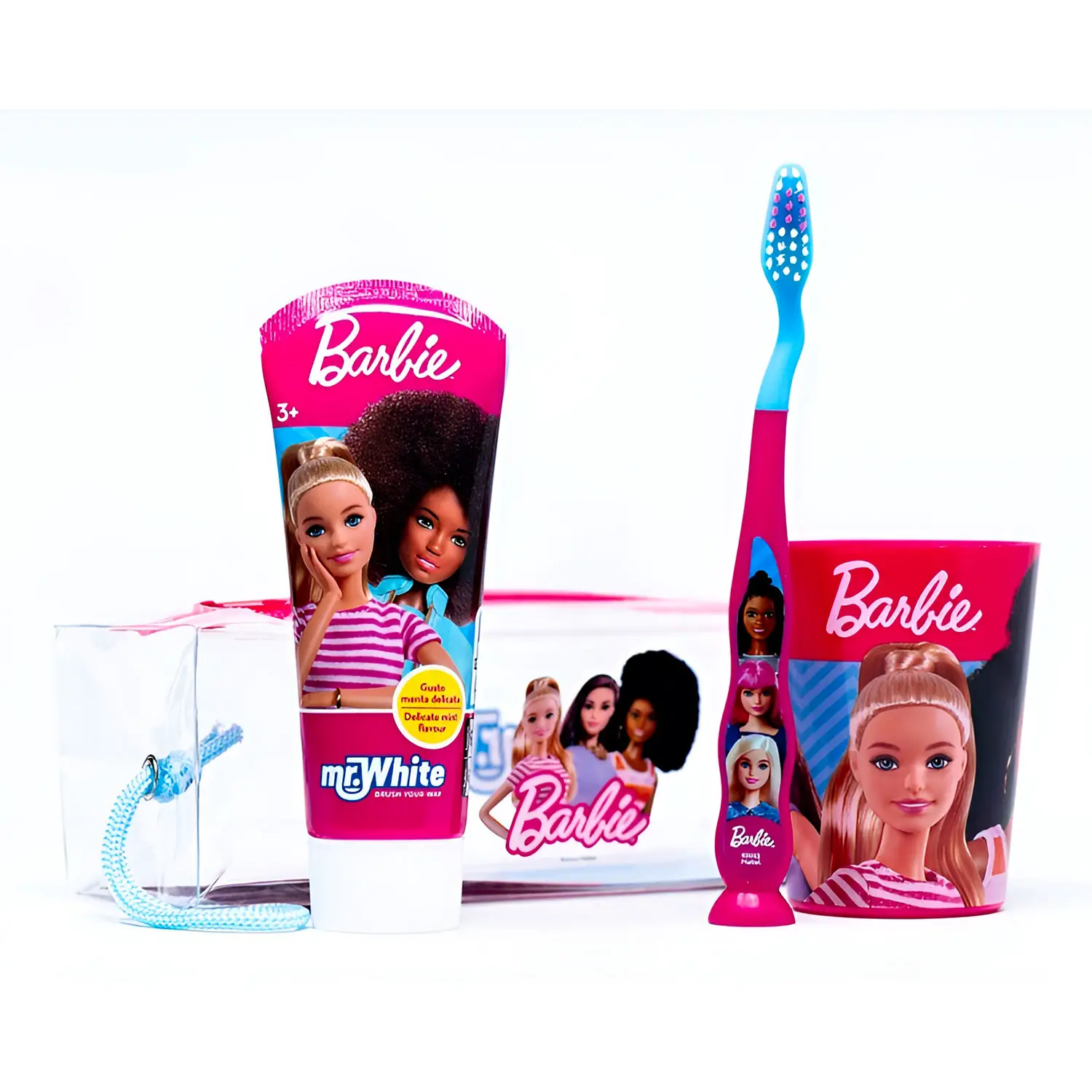 Barbie Pochette con Bicchiere Spazzolino e Dentifricio 75 ml - cura della persona