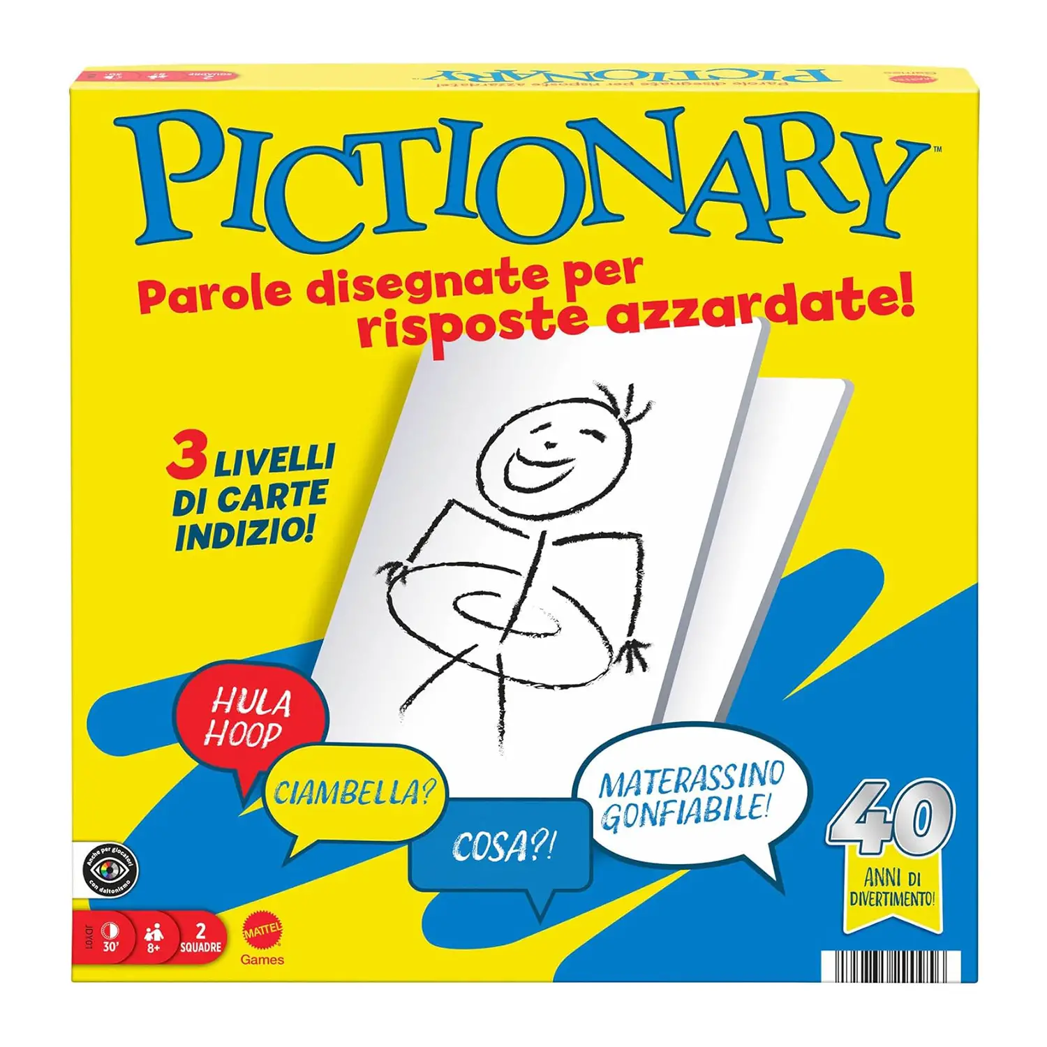 Mattel Games - Pictionary, Gioco Da Tavolo Per Tutta La Famiglia - Giochi di società
