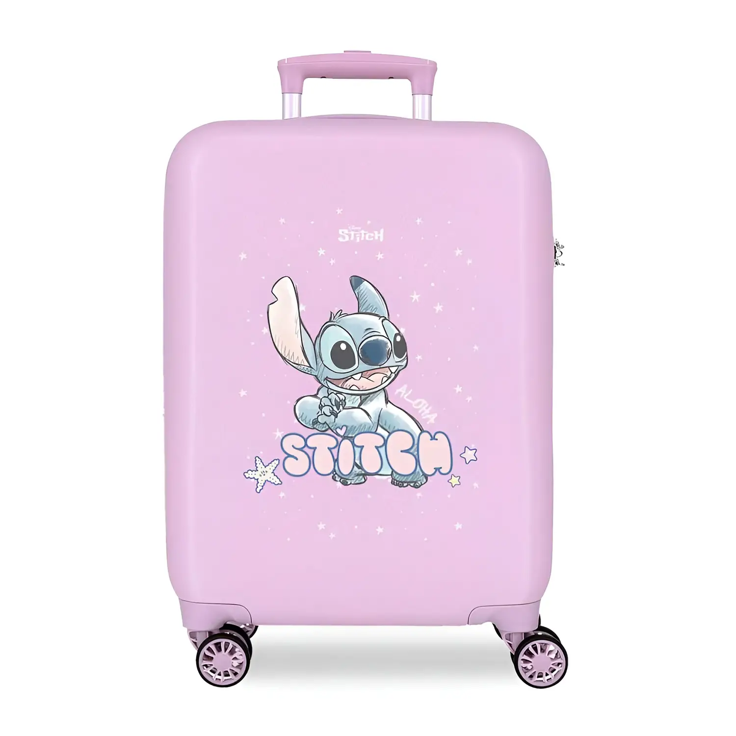 Lovely Stitch Trolley Abs 55 Cm 4 Ruote Lilla -