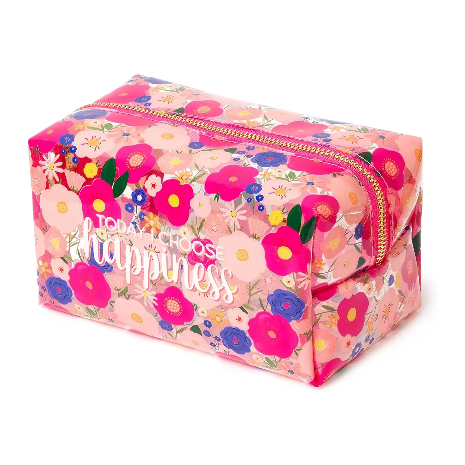 Legami - Trousse Porta Trucchi, Makeup Queen, 18x14 cm, in Metallo e TPU, Tema Flowers -