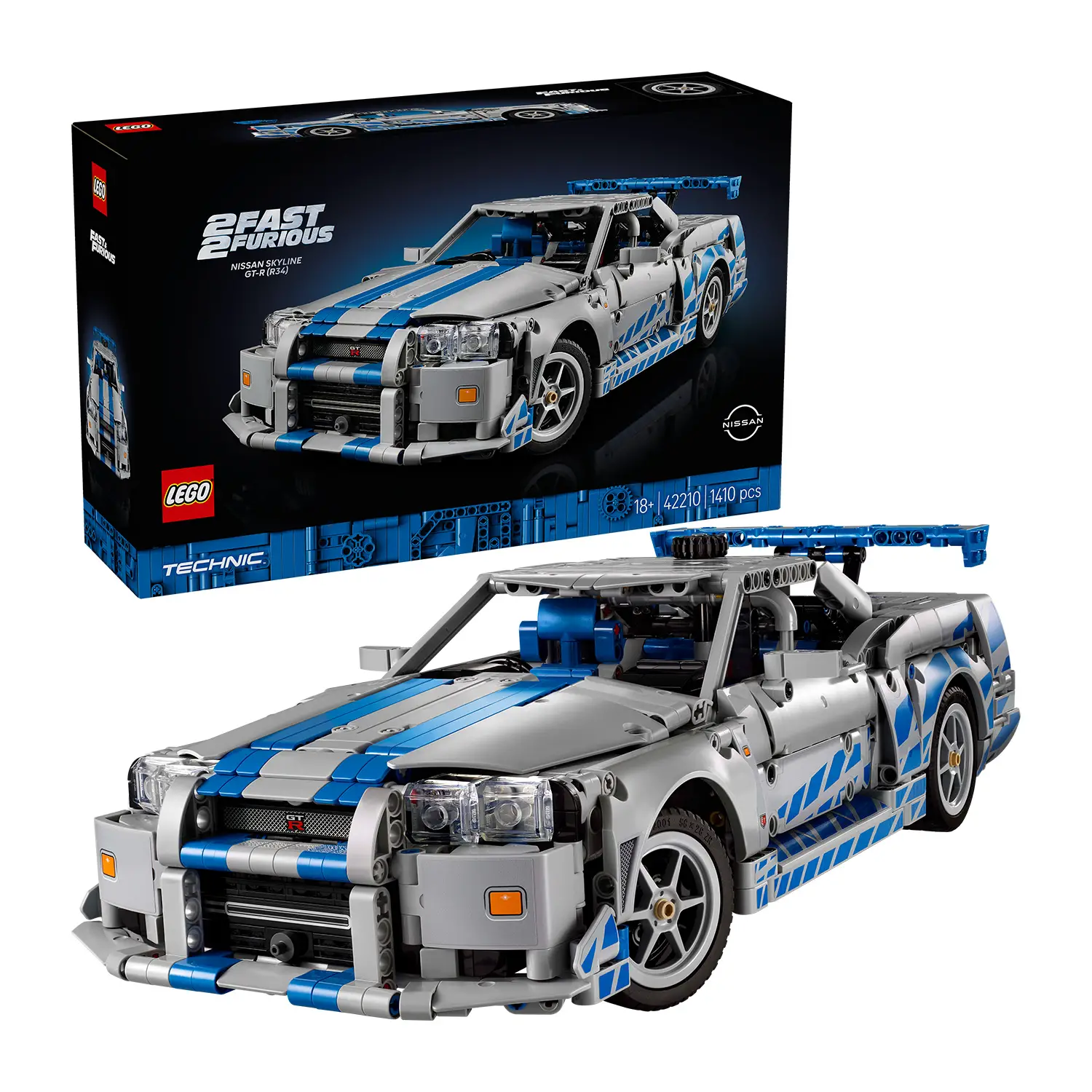 Lego Technic Auto Nissan Skyline Gt-r (r34) 2 Fast 2 Furious 42210 - lego