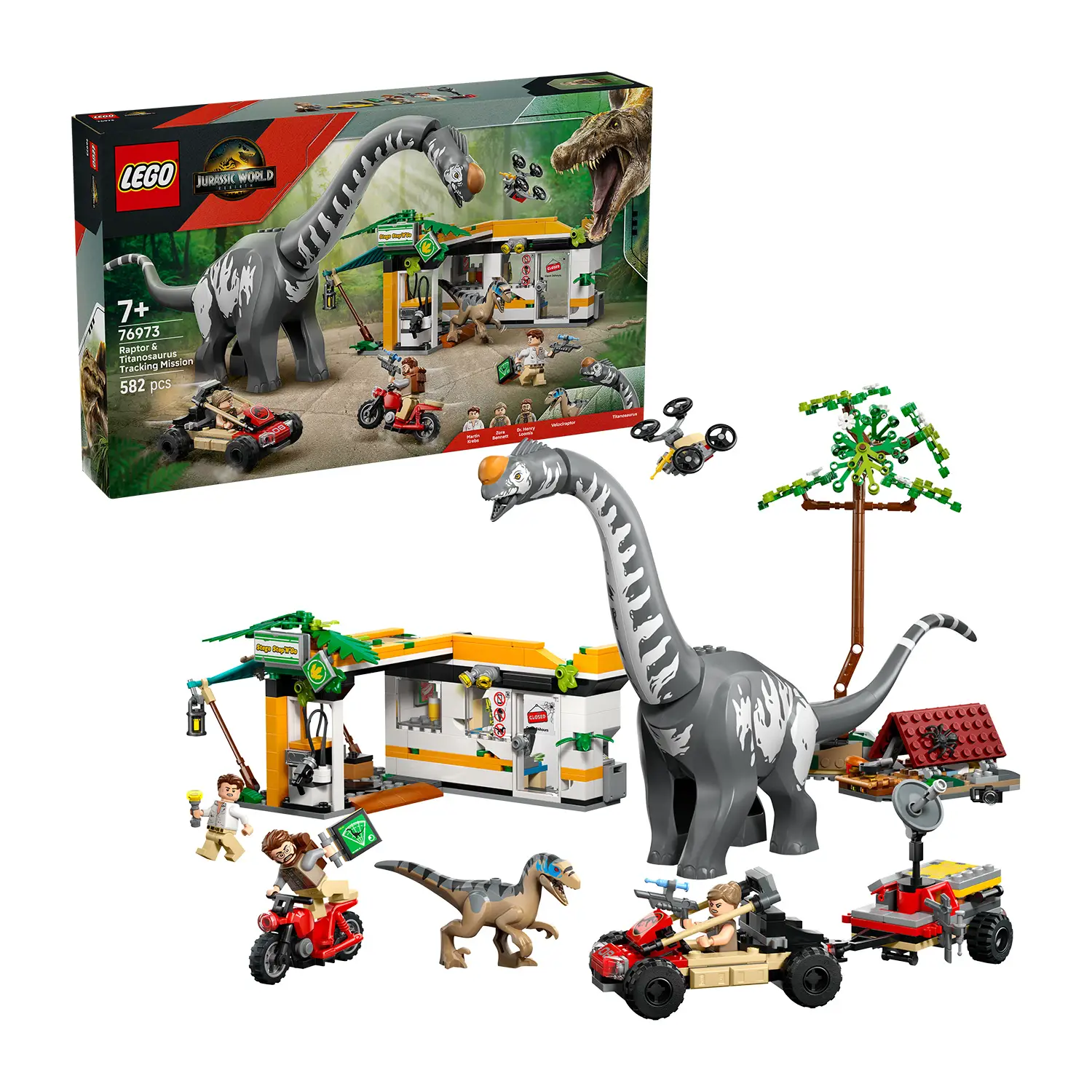 LEGO Jurassic World Alla Ricerca del Raptor e del Titanosauro 76973 - lego