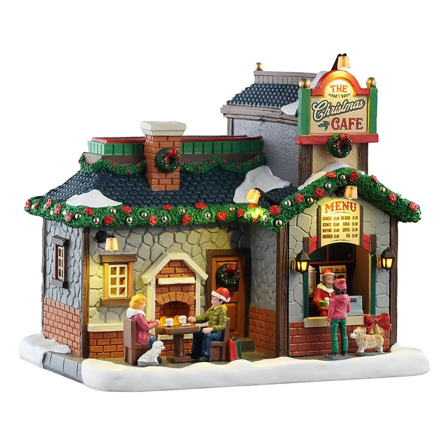 The Christmas Café Lemax Illuminato – Edificio Natalizio - scene e villaggi