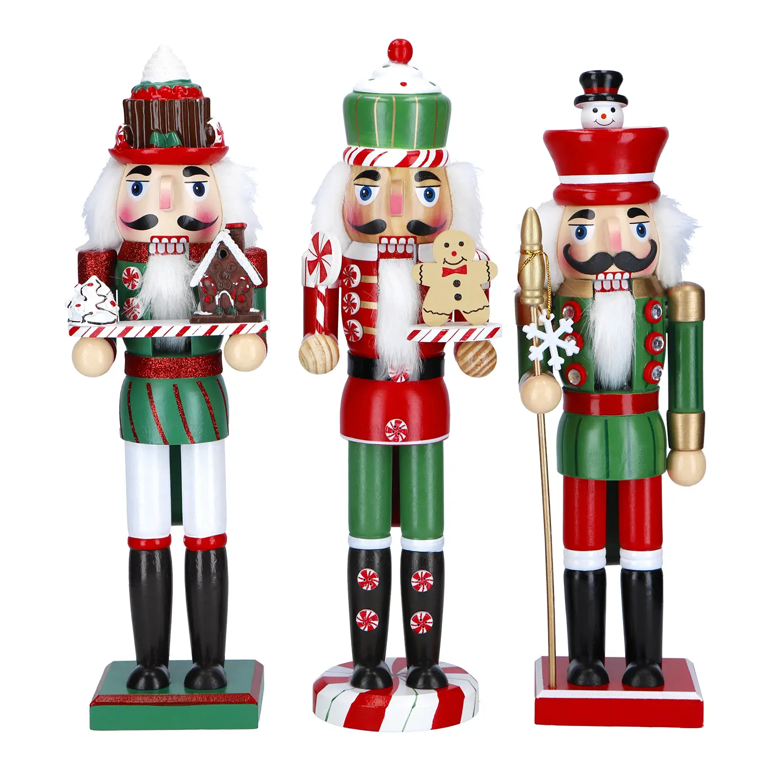 Natale Personaggio Schiaccianoci Candy Pan di Zenzero 35 Cm - schiaccianoci