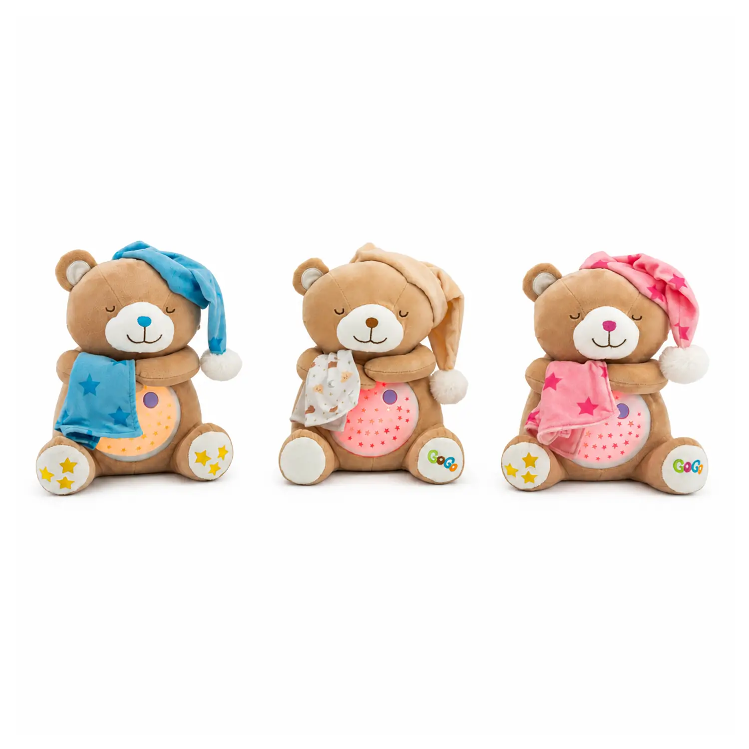 Orsetto 25cm con Luce e Melodia 2 Colori - peluches 0/36 mesi