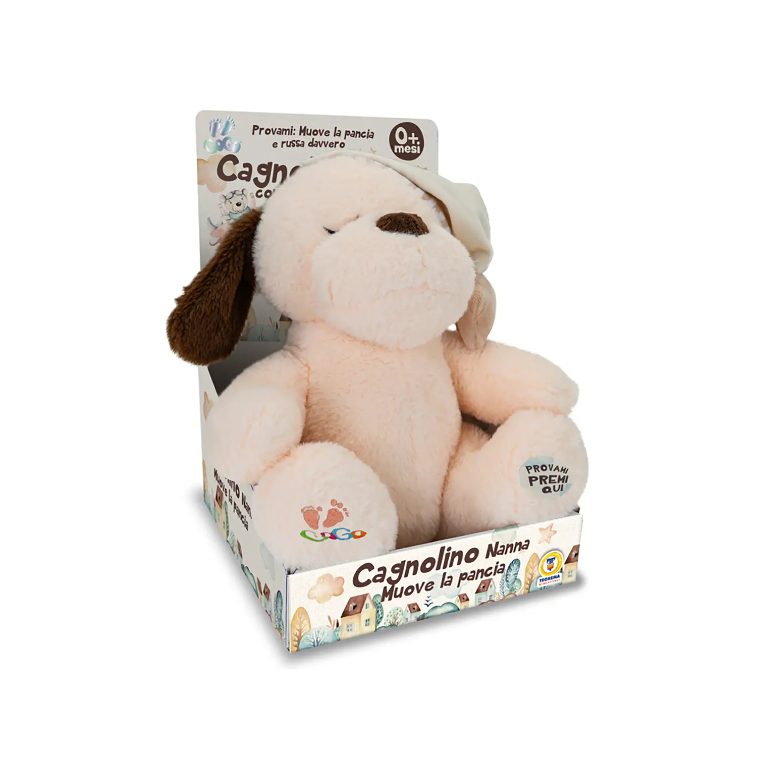 Cagnolino Ninna Nanna 25 Cm Luci E Musica Muove Il Pancino - peluches 0/36 mesi