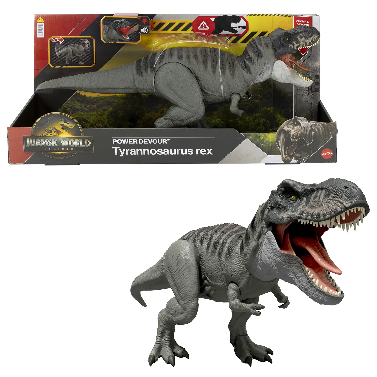 Jurassic World T-Rex Power Devour con Luci e Suoni - action figures ed accessori