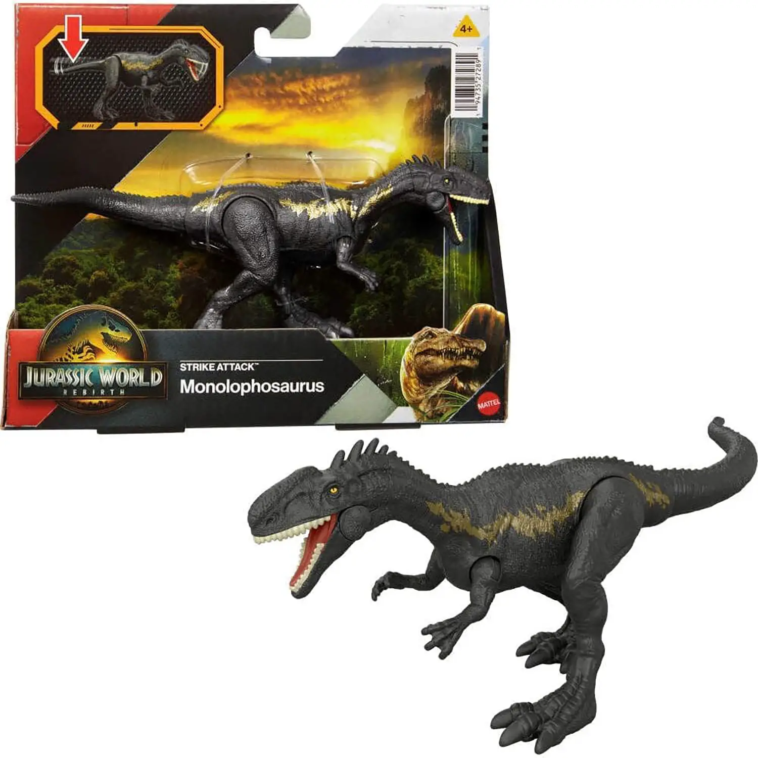 Jurassic World Rebirth Attacco Fatale Monolophosaurus - action figures ed accessori