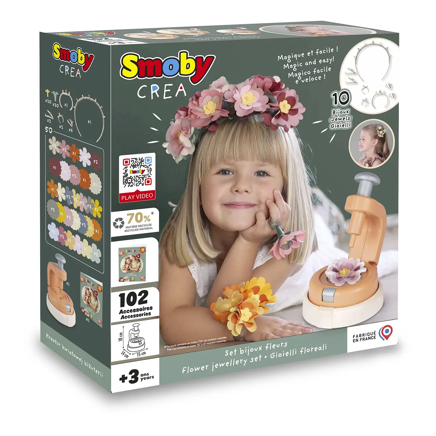 Smoby Crea – Set Creativo per Realizzare Gioielli e Fiori - creatività