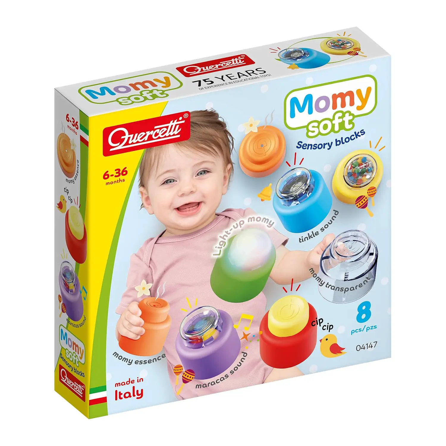 Momy Soft Mattoncini Morbidi 8 Pezzi - Costruzioni in plastica