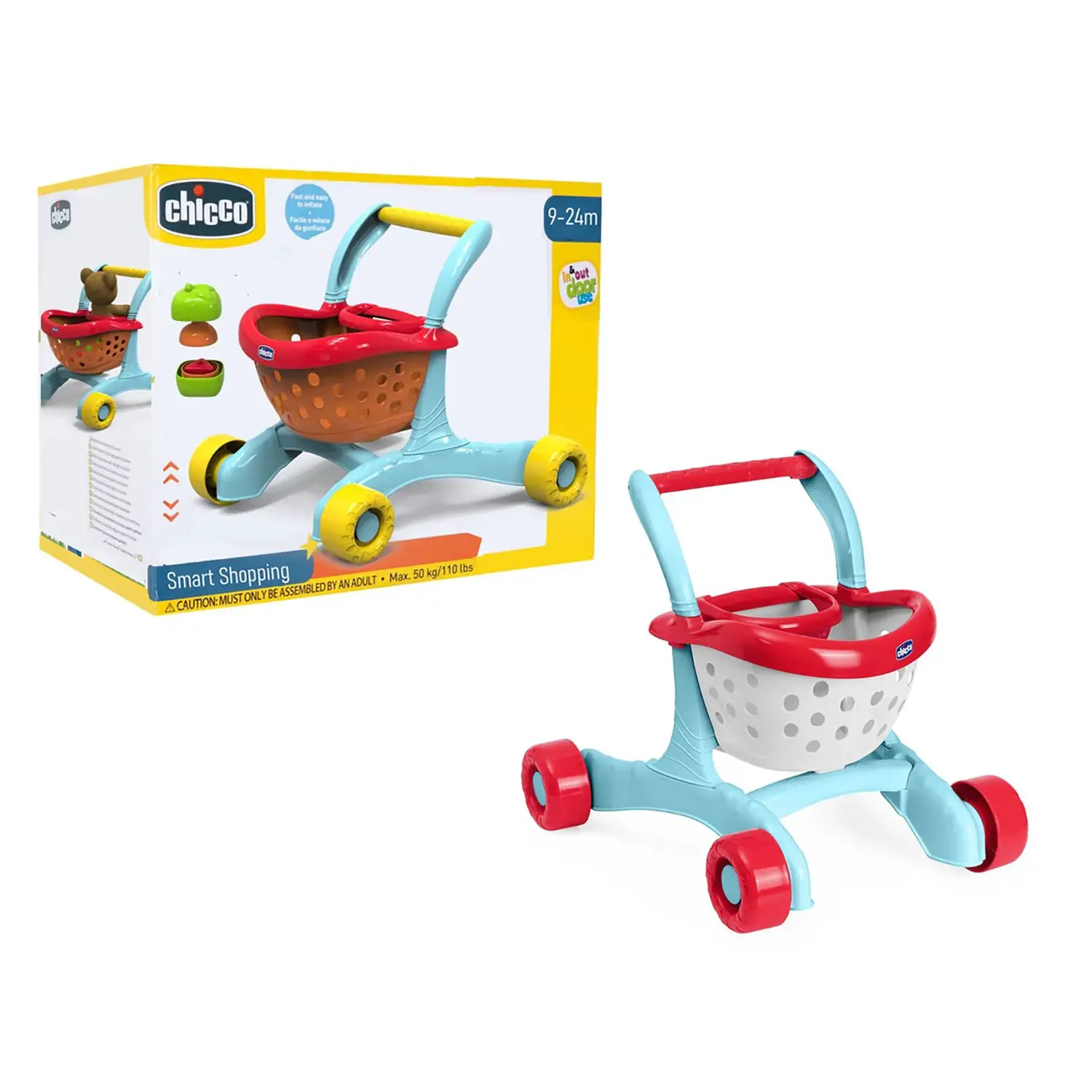 Chicco Smart Shopping 2in1 Carrello Primi Passi con Accessori - Primi giochi