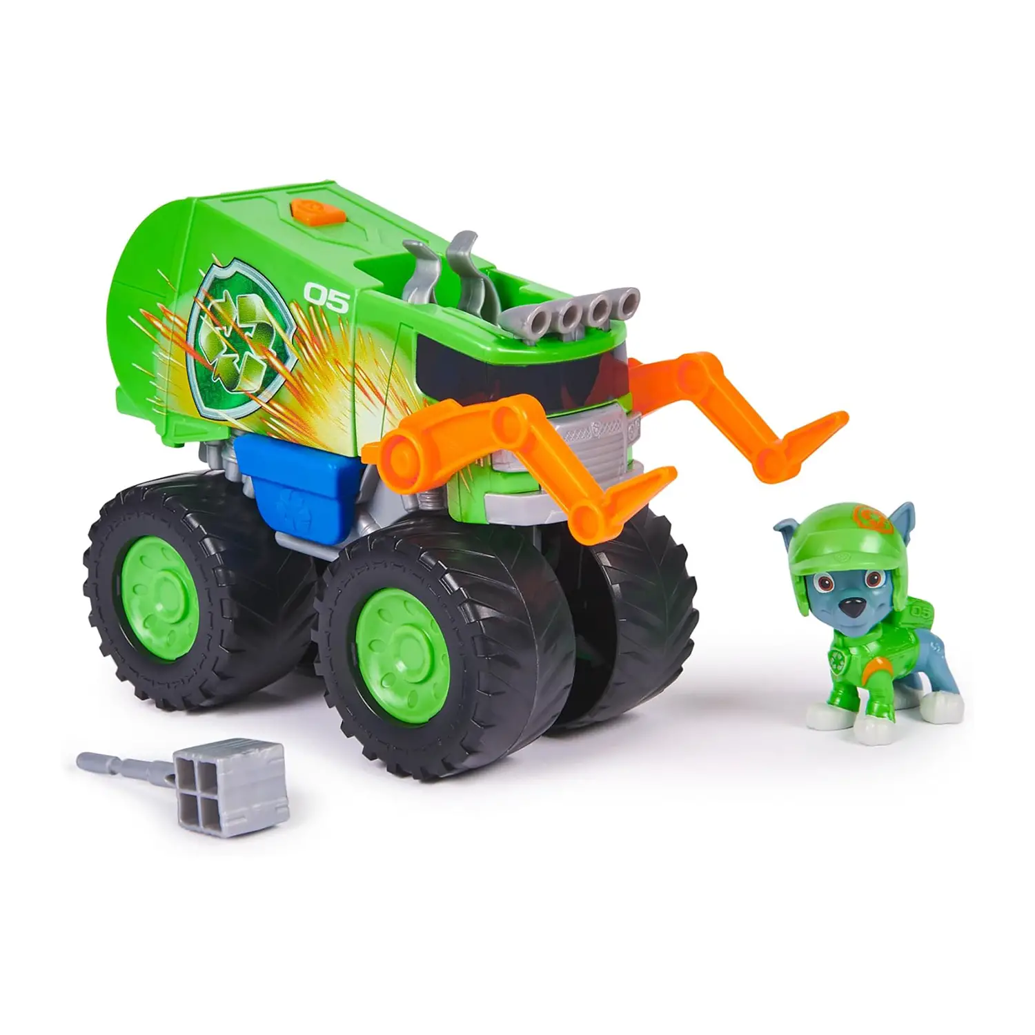 Paw Patrol Rescue Wheels Rocky – Camion Riciclo con Missile 3+ - action figures ed accessori