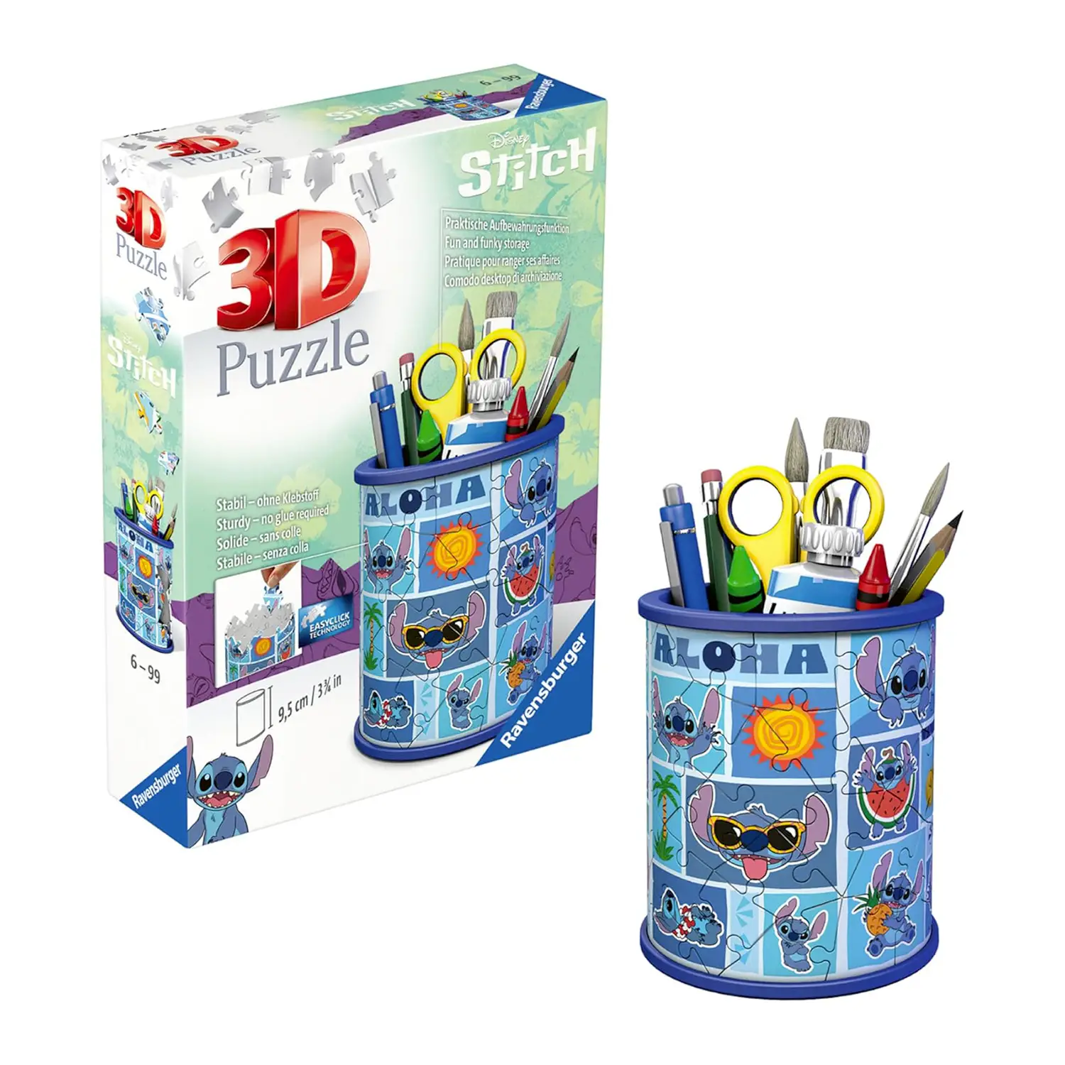 Puzzle 3D Portapenne Stitch - Puzzle in cartone
