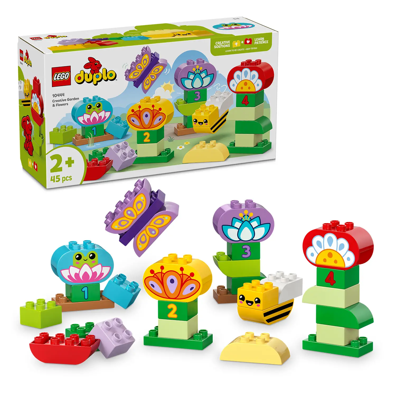 LEGO DUPLO Giardino e Fiori Creativi 10444 con Animali e Numeri - Costruzioni in plastica