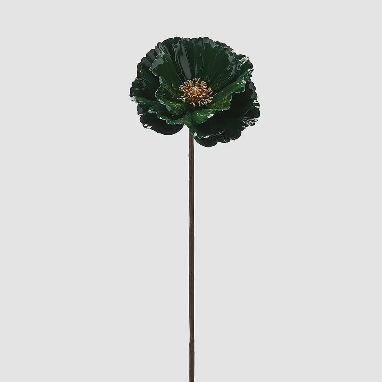 Ramo Natalizio Papavero Glossy Verde H70 Decorazione Elegante - fiori e ghirlande