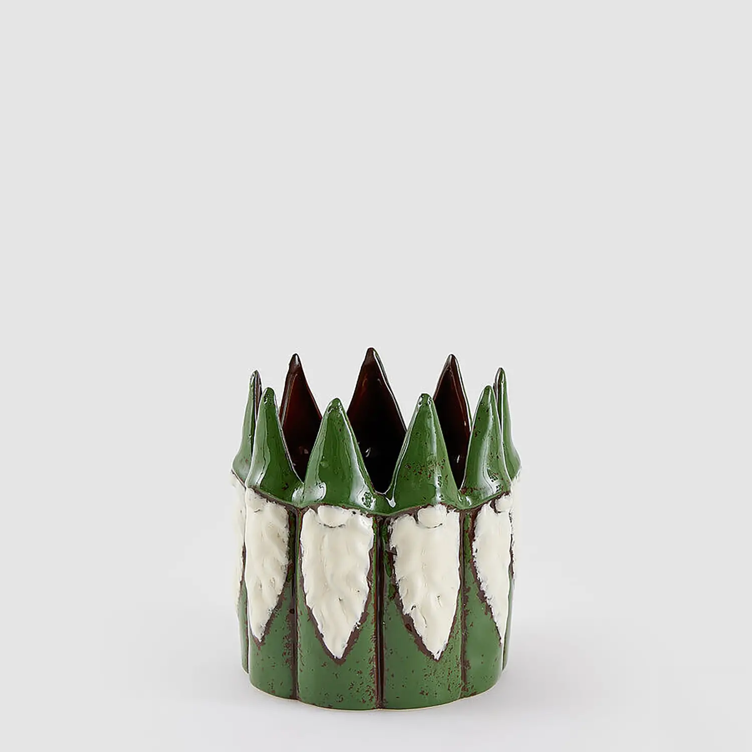 Vaso Natalizio Cachepot Gnomo H14,5 Verde - addobbi casa