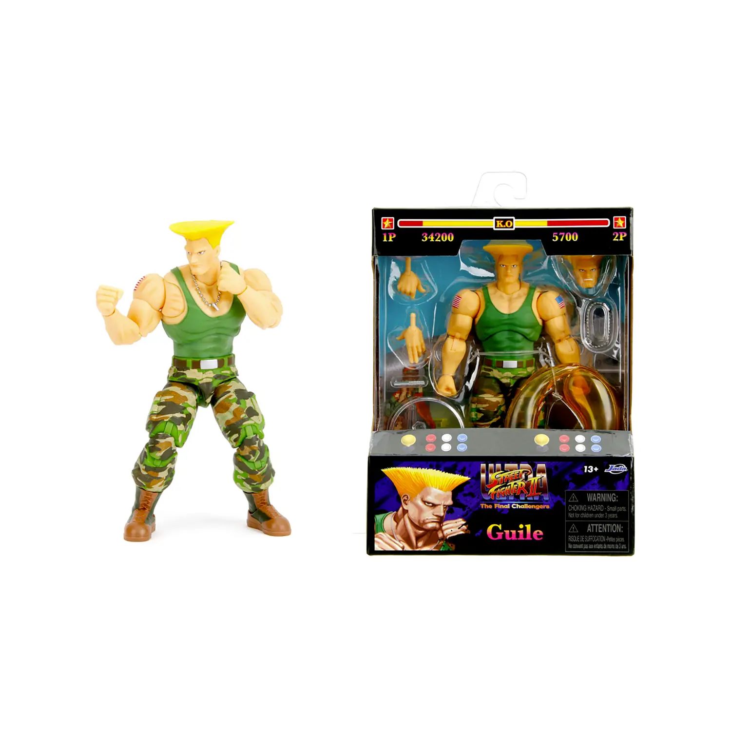 Street Fighter II Guile Personaggio 15 Cm - action figures ed accessori