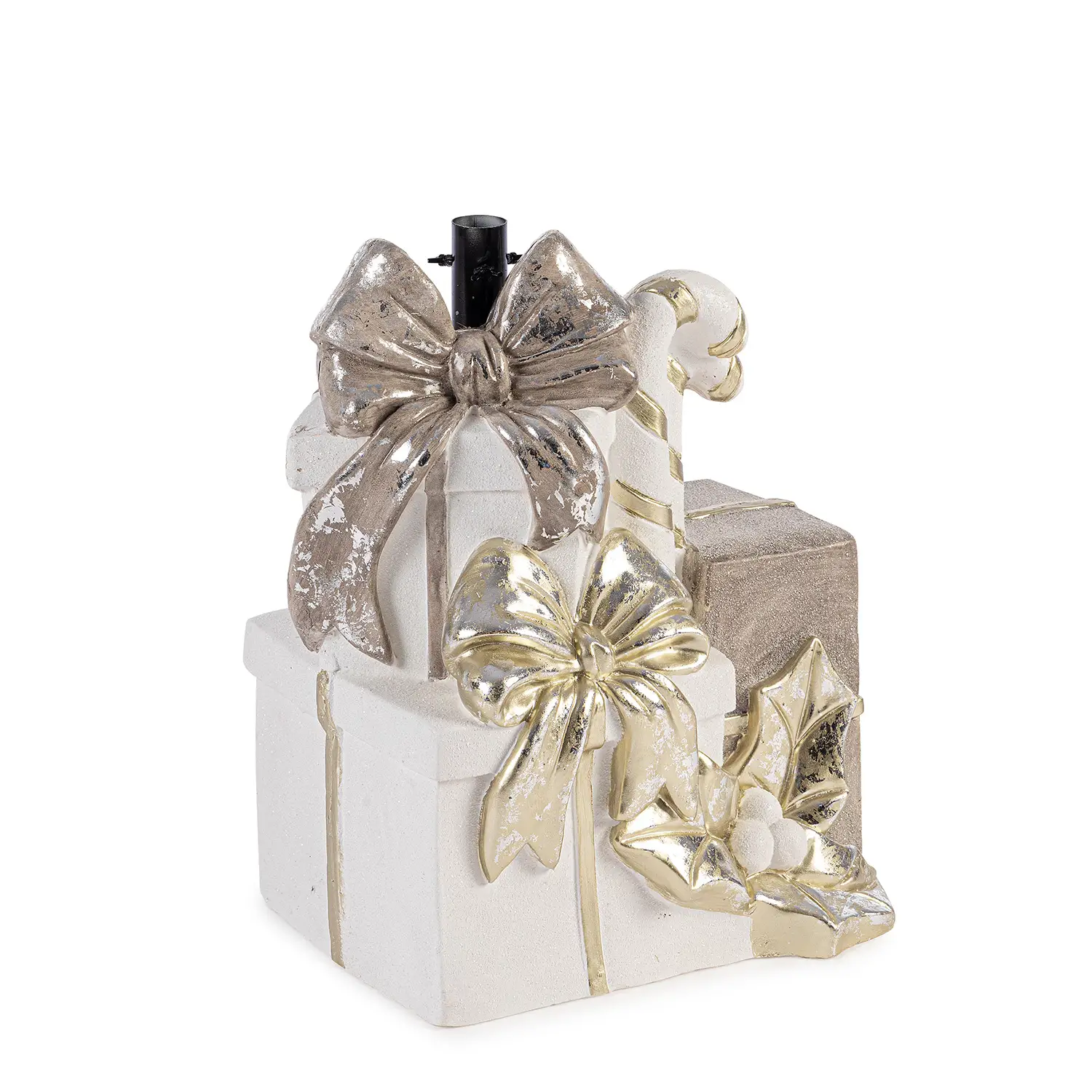 Base per Albero di Natale Brecht Regali Bianco e Oro 55 cm Bizzotto - basi albero