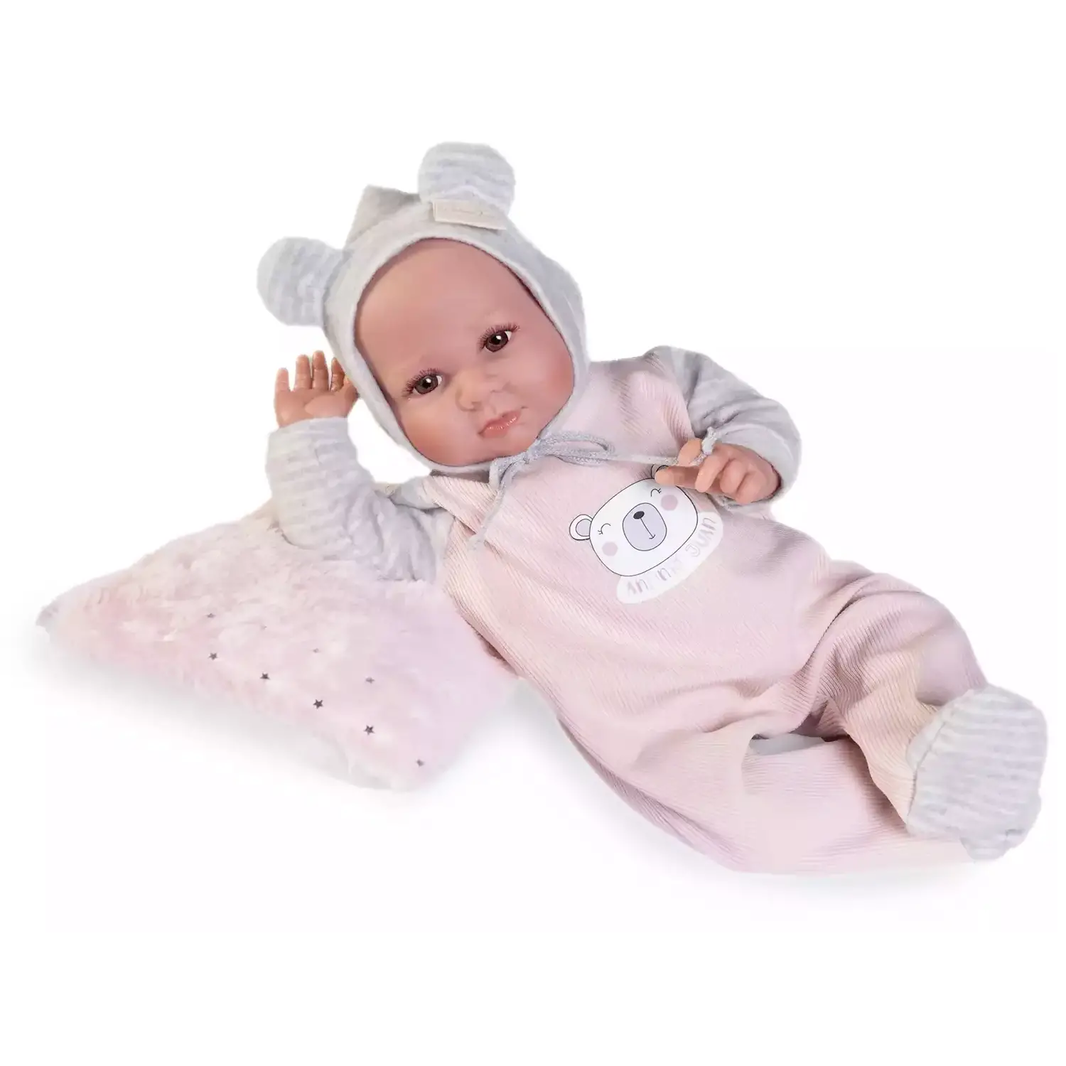 Bambola Newborn Luca Brilla Di Notte Con Cuscino - Bambole e accessori