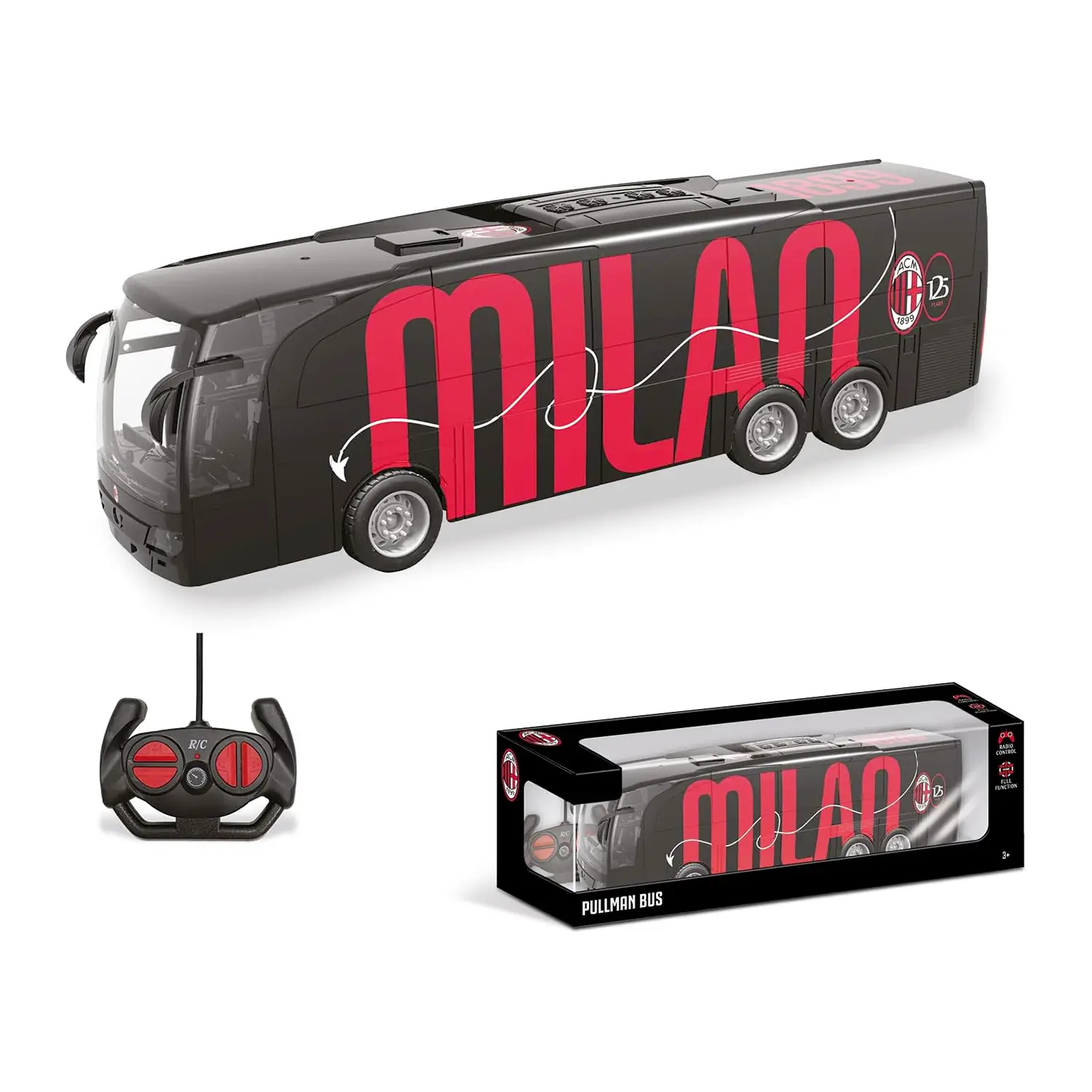 MONDO Motors Bus Radiocomandato Milan, modello lunghezza 33 cms, batterie ricaricabili incluse - radiocomandi