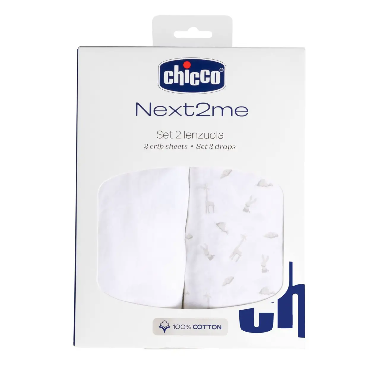 Set Lenzuola in Cotone Sopra-sotto per Next2Me - Cloud - lenzuolini