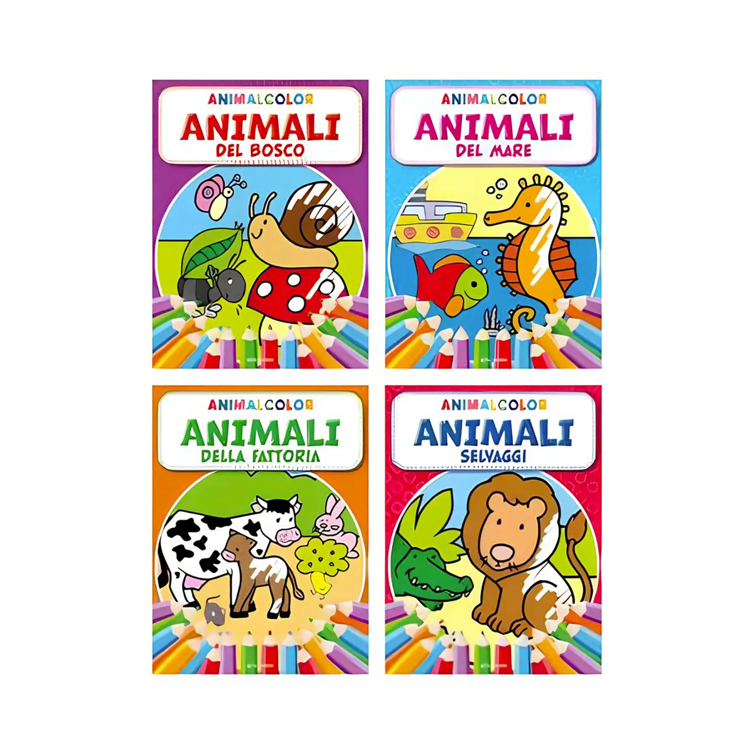 Libro Da Colorare Animali Assortiti - Prima biblioteca