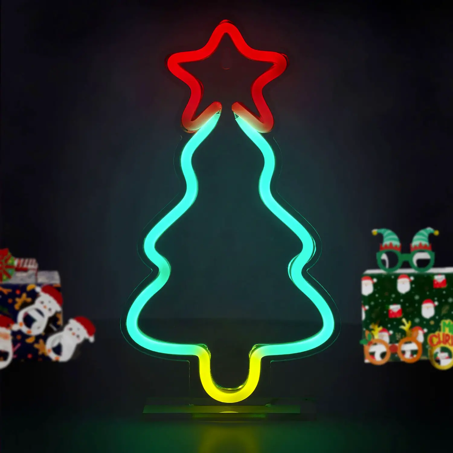 Legami - Insegna Luminosa Led A Effetto Neon Albero Di Natale -