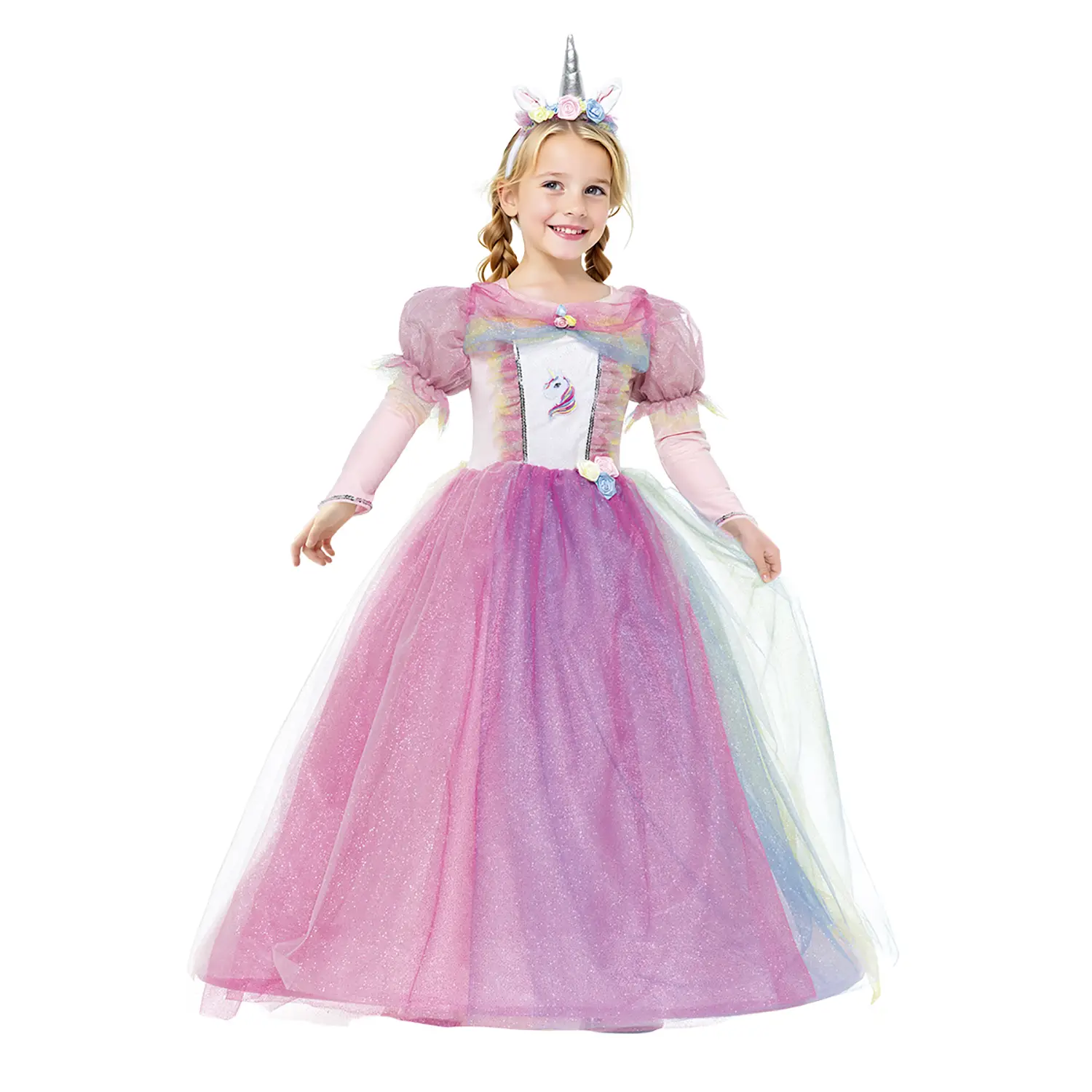 Costume Principessa Unicorn Dream Bambina - Taglia 7/8 Anni - abiti bambino e bambina