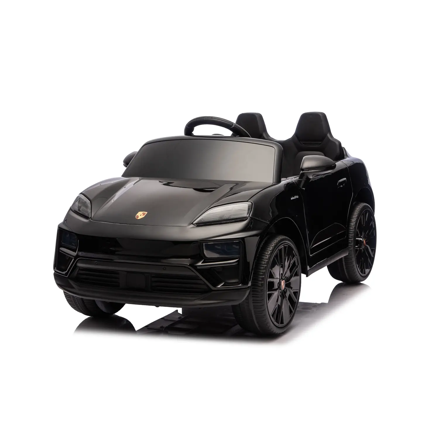 Porsche Macan Turbo EV Auto Elettrica per Bambini, Licenza Ufficiale, Nero Metallizzato - auto