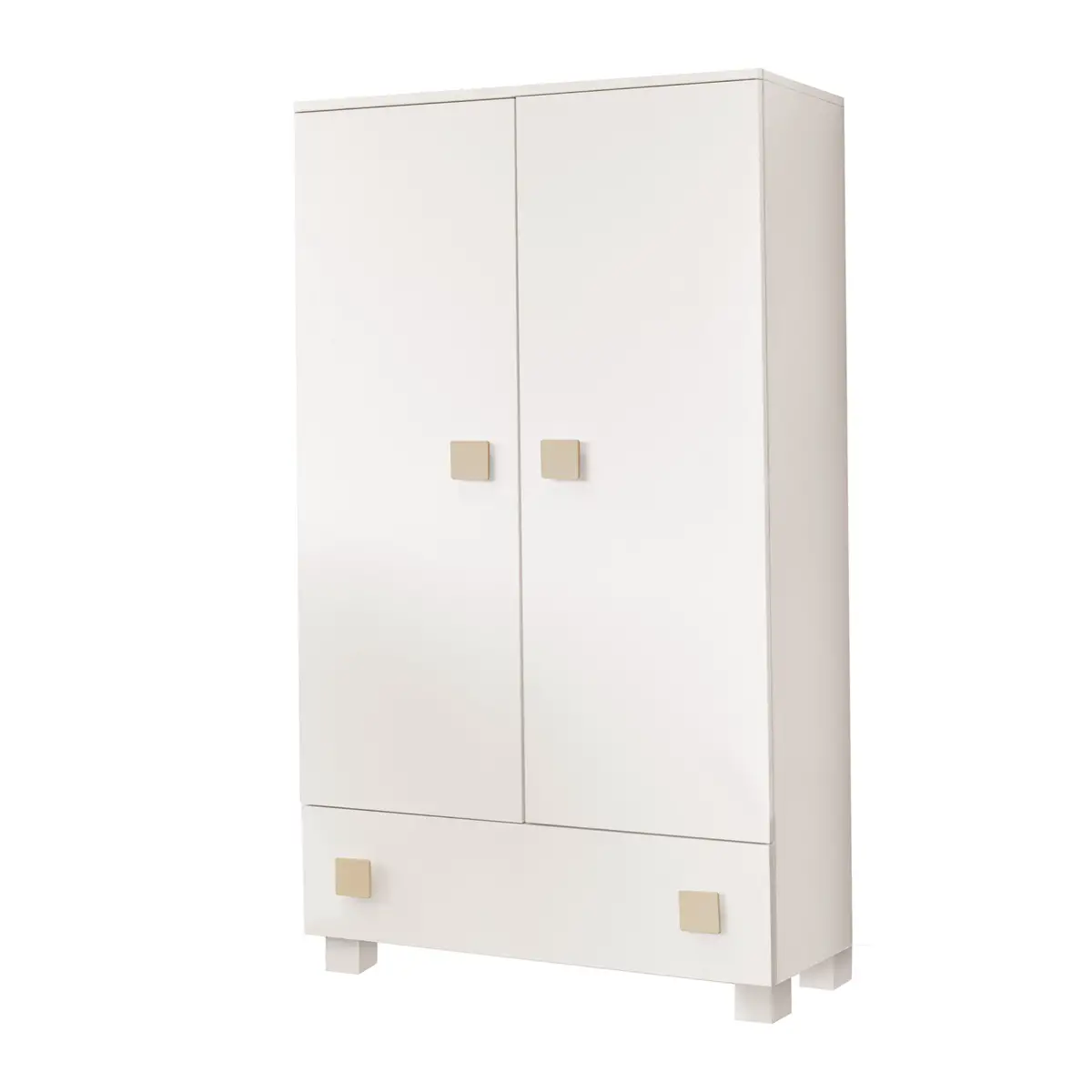 Armadio Infinito Bianco Italbaby 2 Ante con Cassetto e Ripiani 55x100x177 - collezioni