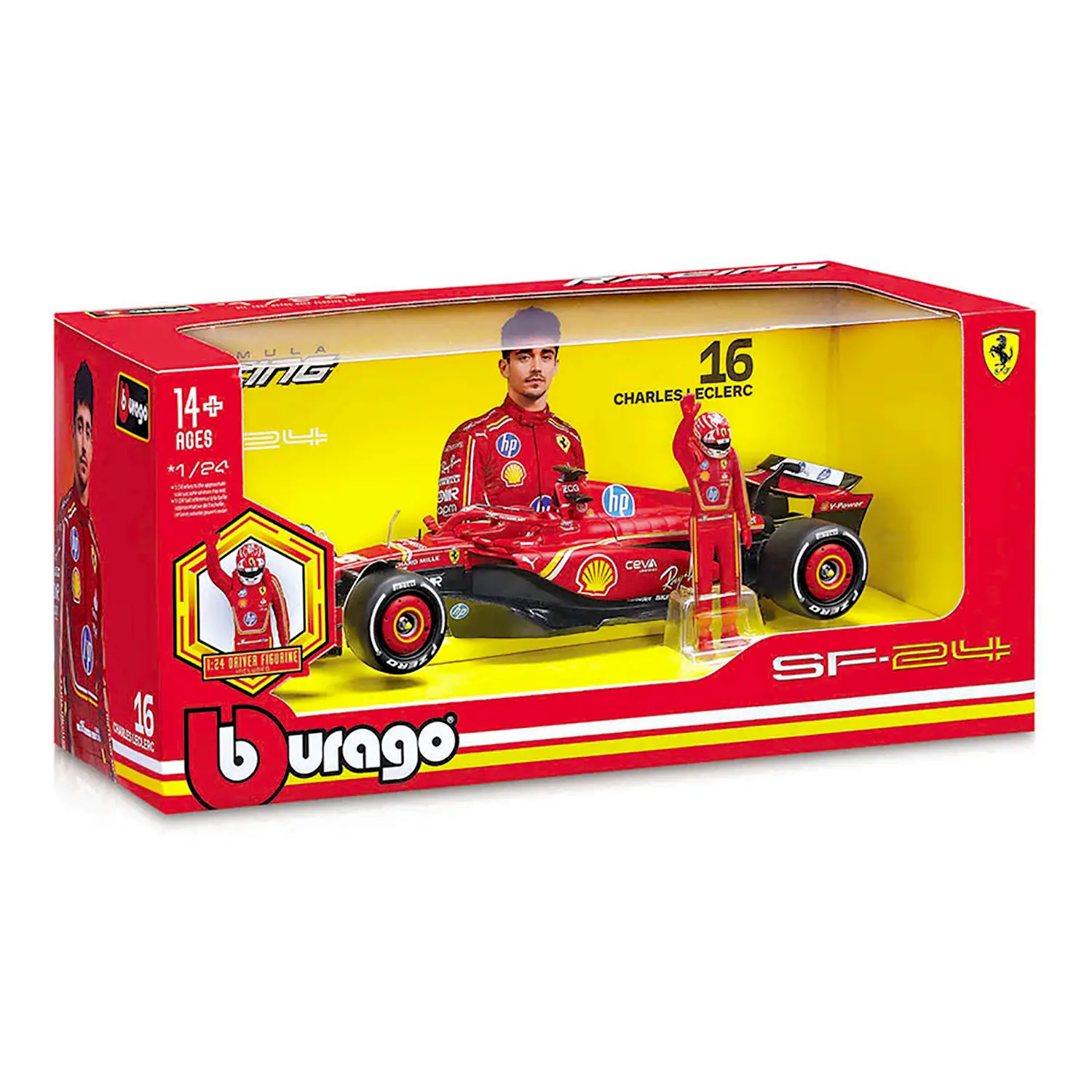 Auto 1:24 F1 Ferrari Sf-24 #16 LeClerc Con Pilota - diecast