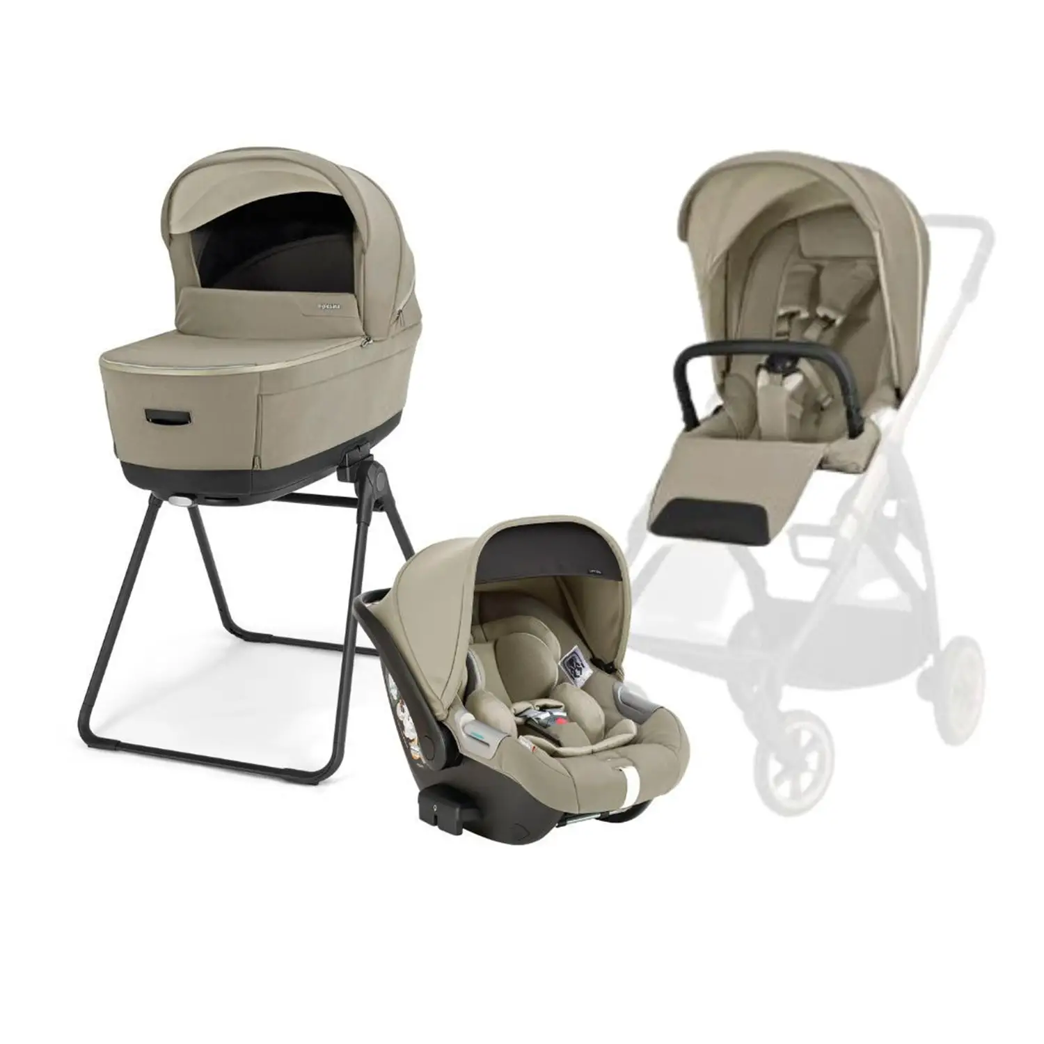 Electa Sistem Quattro Hangar Beige con Ovetto Darwin (Telaio escluso) - trio e modulari