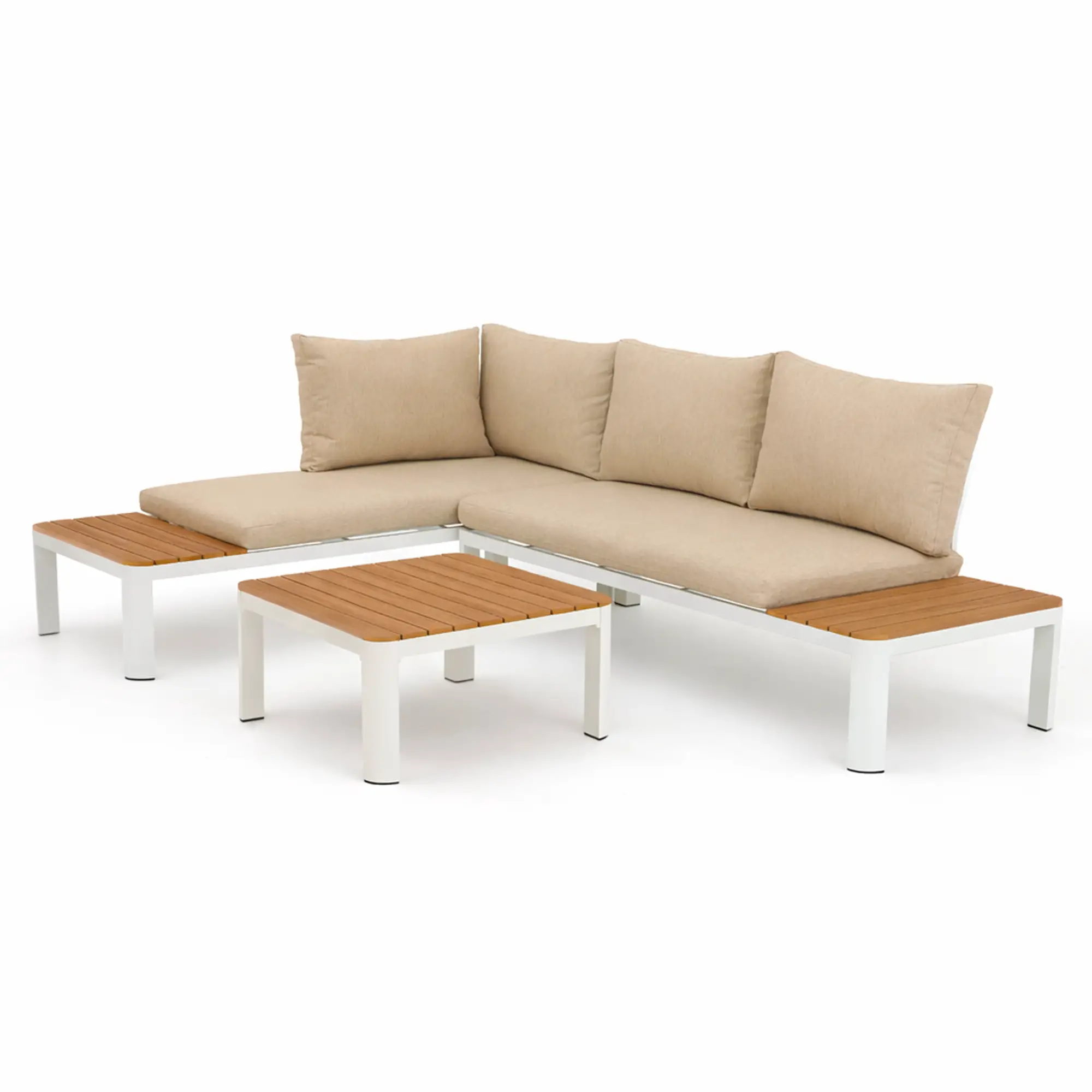 Salotto Angolare da Giardino Coral in Alluminio e Polywood - set e salotti