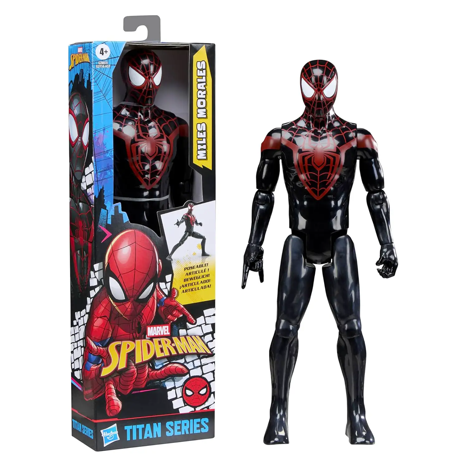 Spiderman Titan Series Personaggio Articolato 30 cm Miles Morales - action figures ed accessori