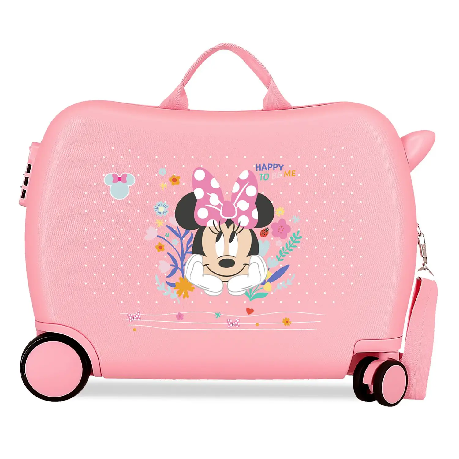 Minnie Happy To Be Me Trolley Cavalcabile Abs 50 cm 4 Ruote Rosa - valige e borse da viaggio