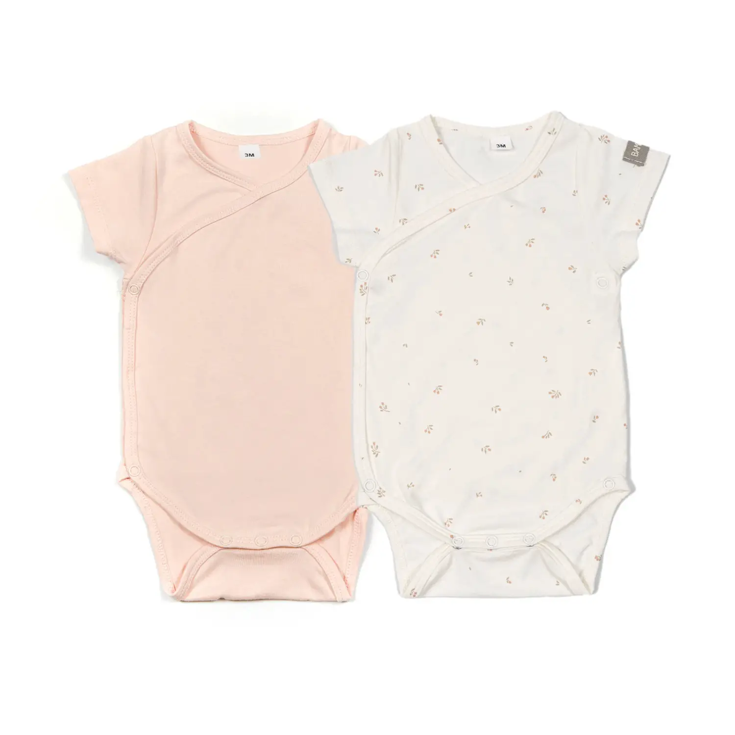 Body Maniche Corte Tulips/Rosa Mix - Taglia 6 Mesi - 2 Pezzi Rosa e Bianco - intimo neonato