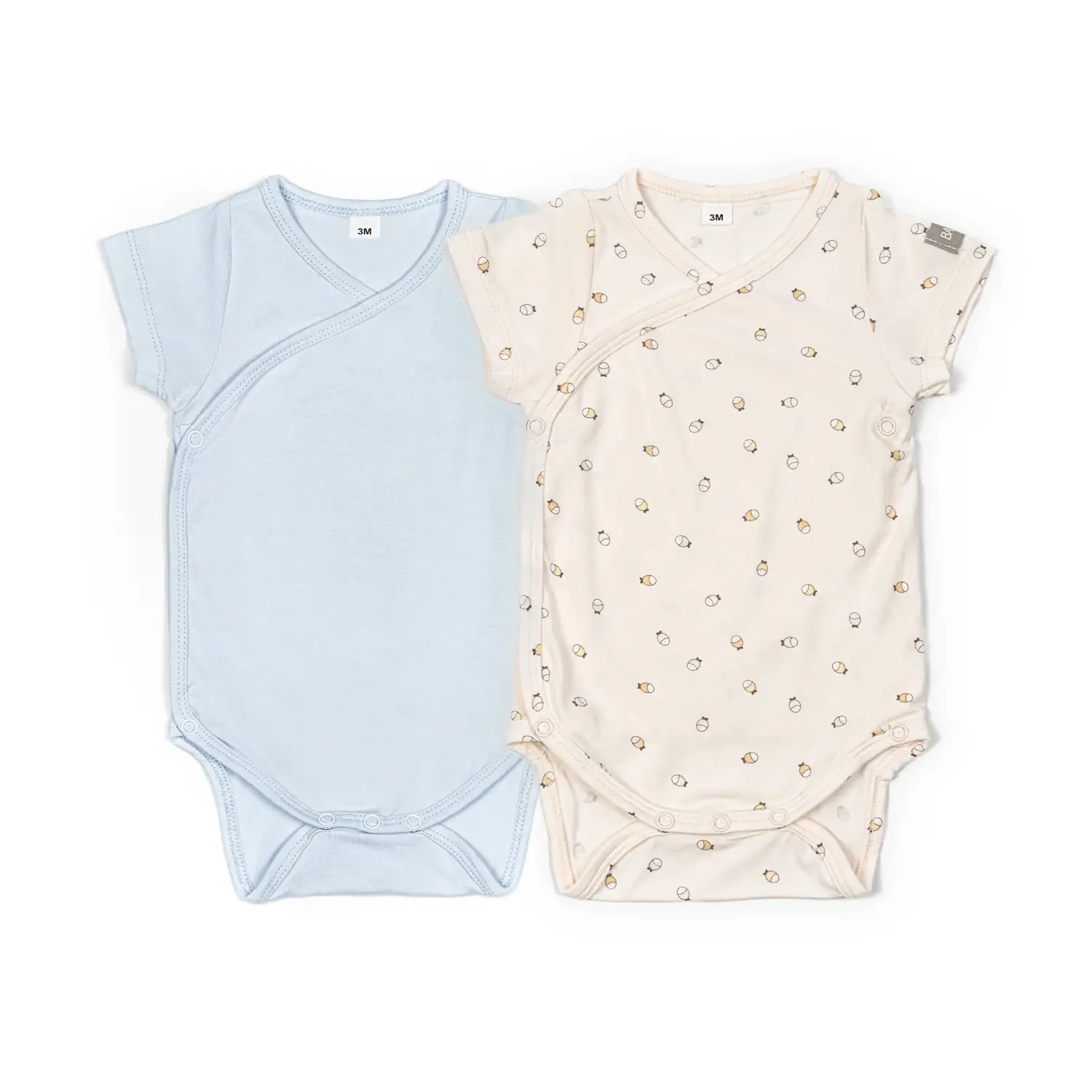 Body Maniche Corte Print Fish/Azzurro Mix - Taglia 12-18 Mesi- 2 Pezzi Rosa e Azzurro - intimo neonato