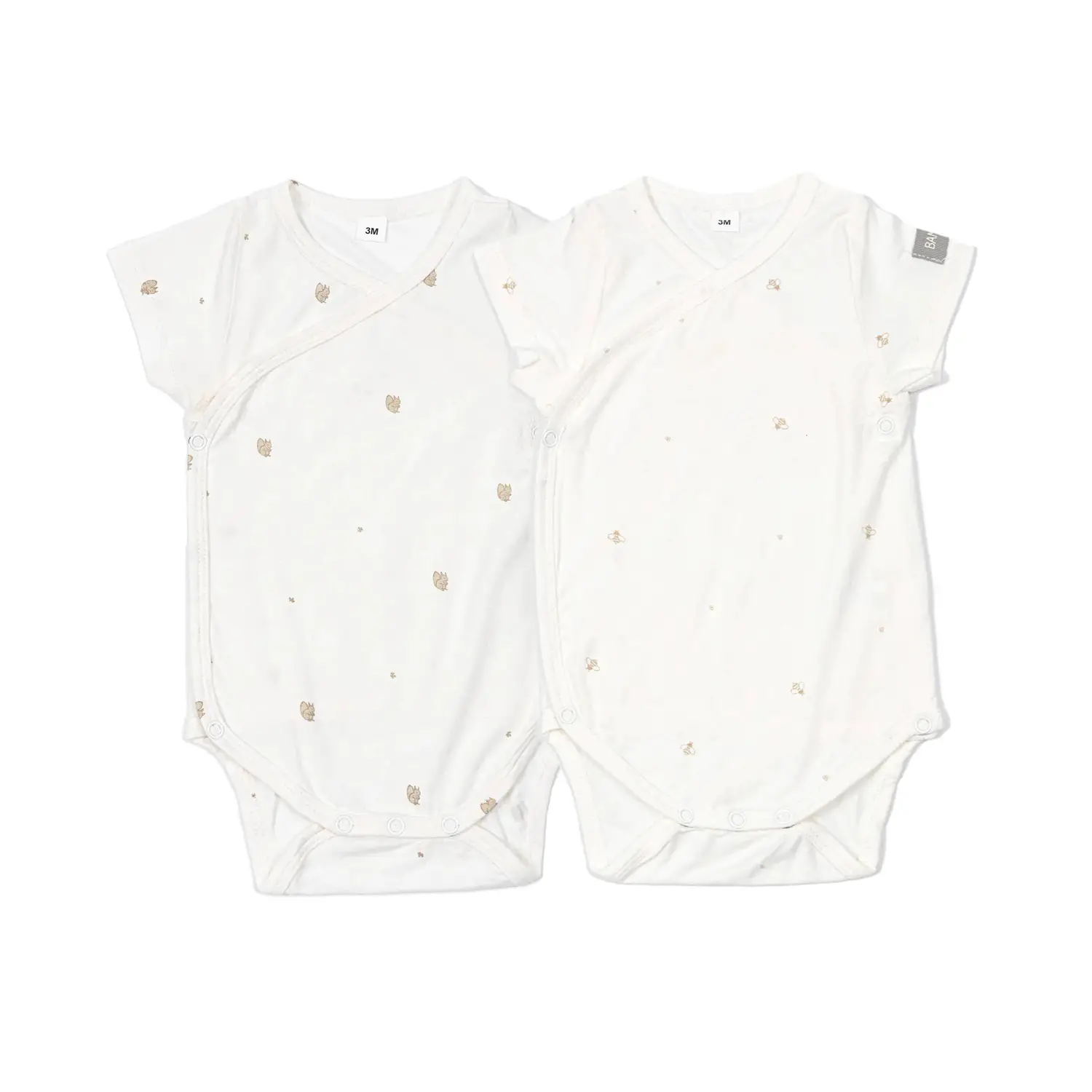 Body Maniche Corte Print Bee's/Squirrel - Taglia 3 Mesi- 2 Pezzi - intimo neonato