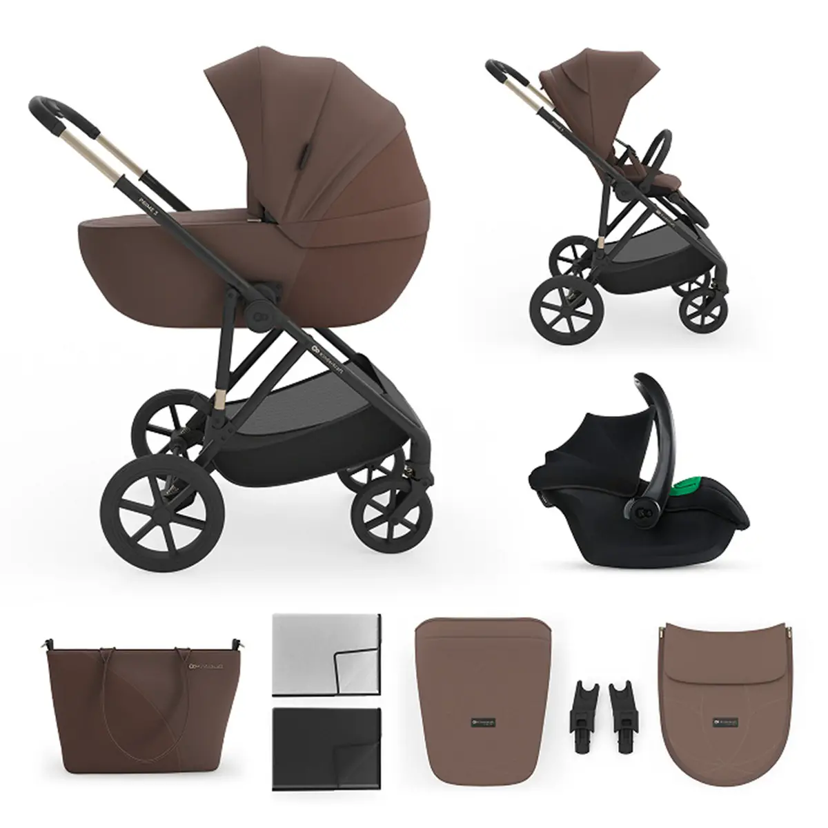 Trio Prime 3 Velvet Mokka 3in1 Kinderkraft - trio e modulari