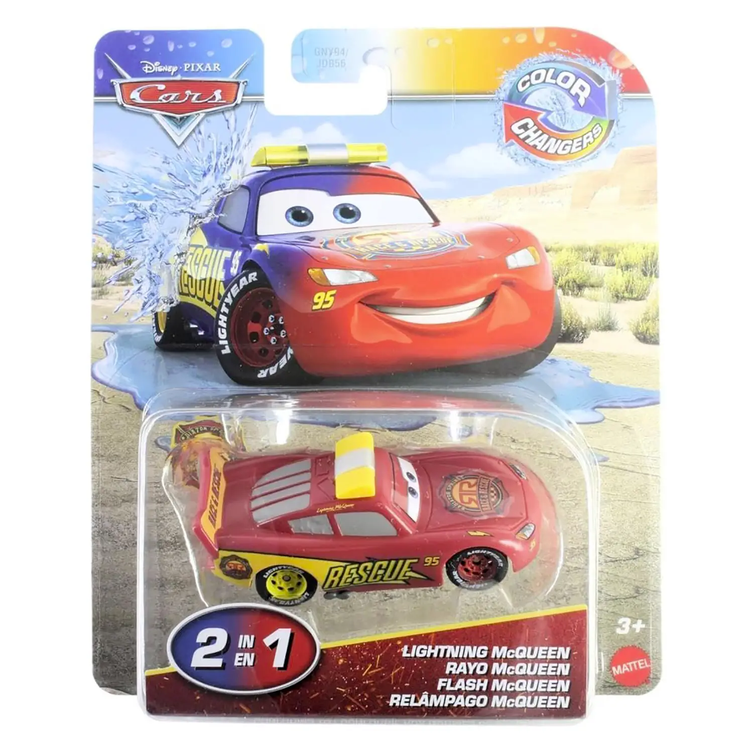 Cars Cambia Colore Rescue Lightning McQueen JBM69 - modellini