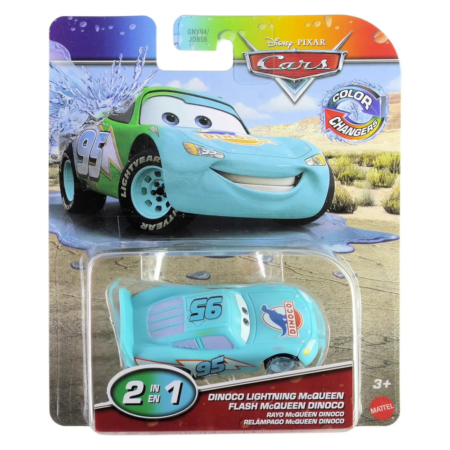 Cars Cambia Colore Dinoco Lightning McQueen JKP76 - modellini