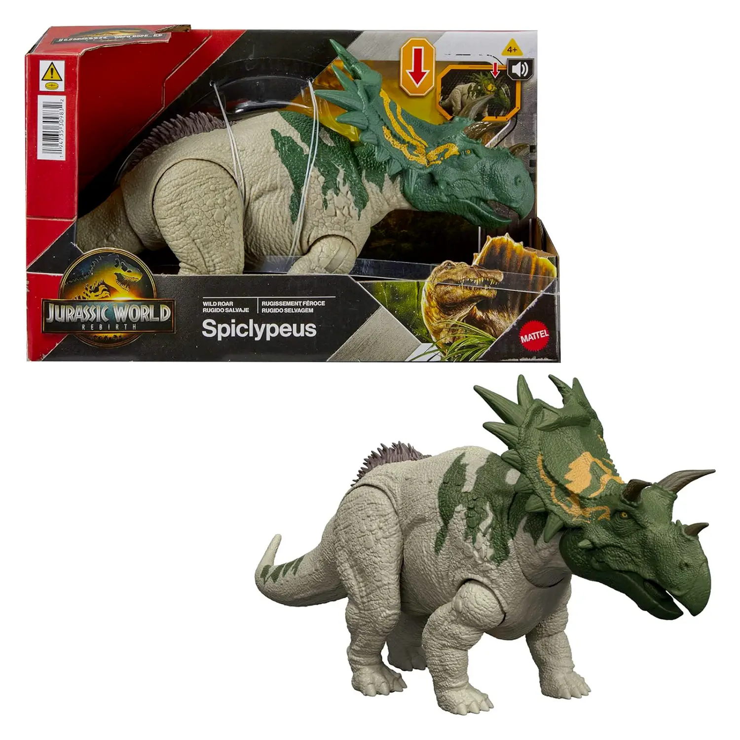 Jurassic World Rebirths Spiclypeus Ruggito Selvaggio - action figures ed accessori