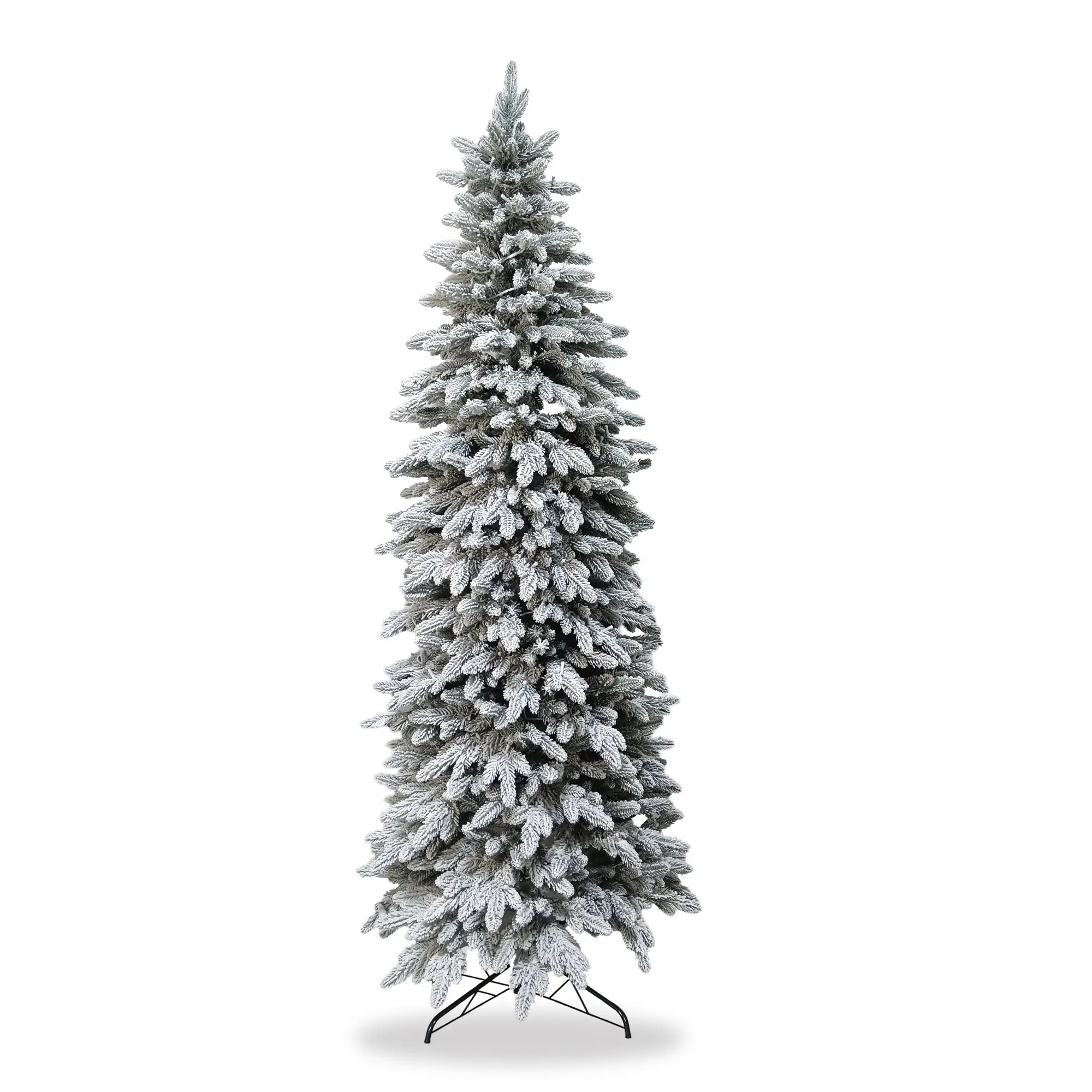 Albero di Natale Slim Innevato Fitz Roy, 422 Rami in 100% PE Real Touch , Altezza 210 cm - alberi