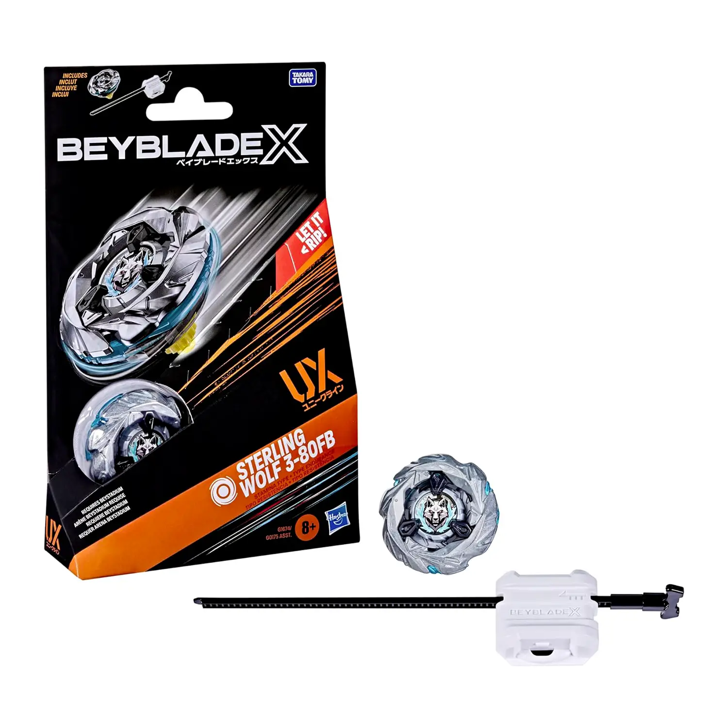 Beyblade X Starter Pack Sterling Wolf 3-80FB Ux - action figures ed accessori