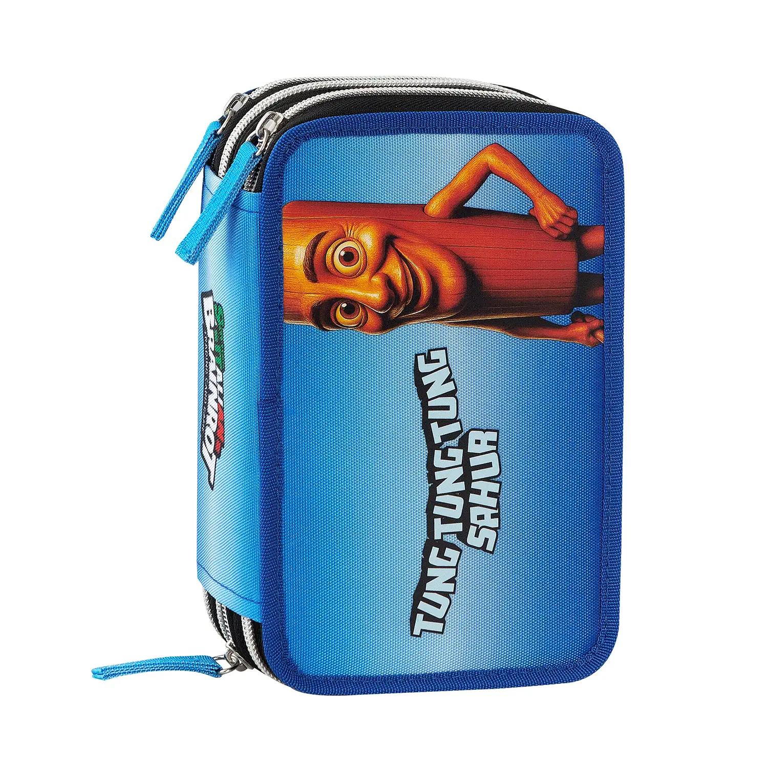 Astuccio Scuola Corredo 3 Zip Brainrot Tung Tung Tung Sahur - astucci colori
