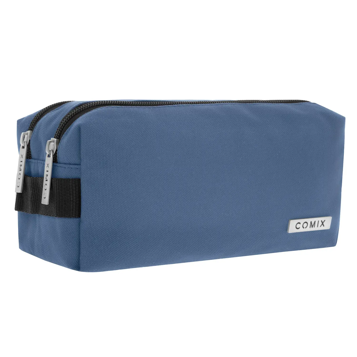 Astuccio Scuola 2 Zip Comix Dusty Blue - bauletti tombolini bustine