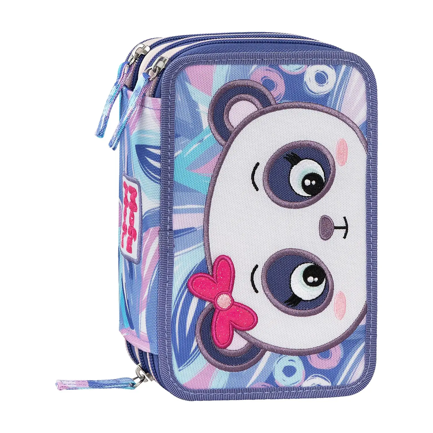 Mofu Mofu Astuccio Scuola Corredo 3 Zip Panda - astucci colori