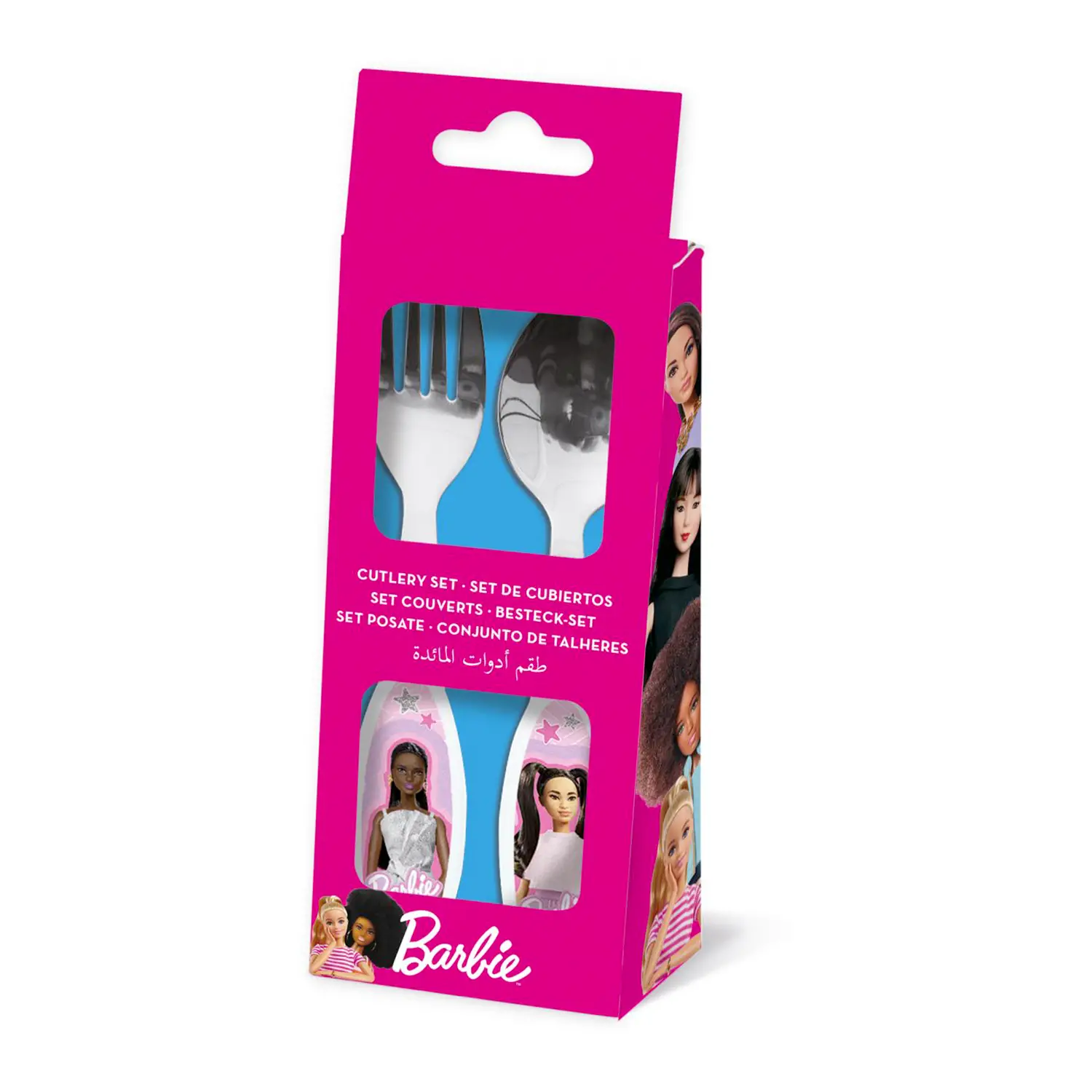 Barbie Set 2 Posate In Acciaio -